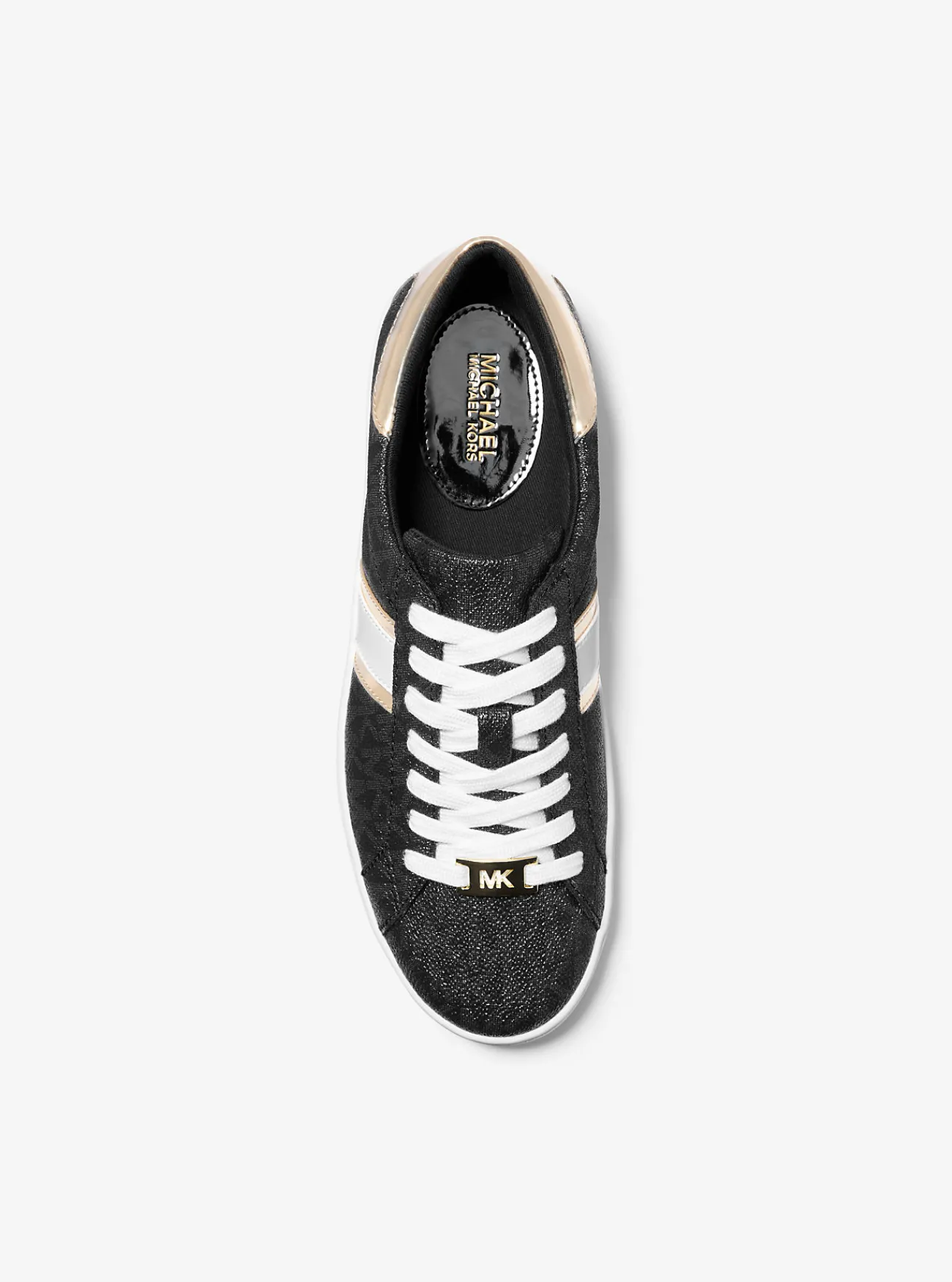 Michael Kors Sneaker Keaton met metallic strepen en kenmerkend logo ZWART Hot
