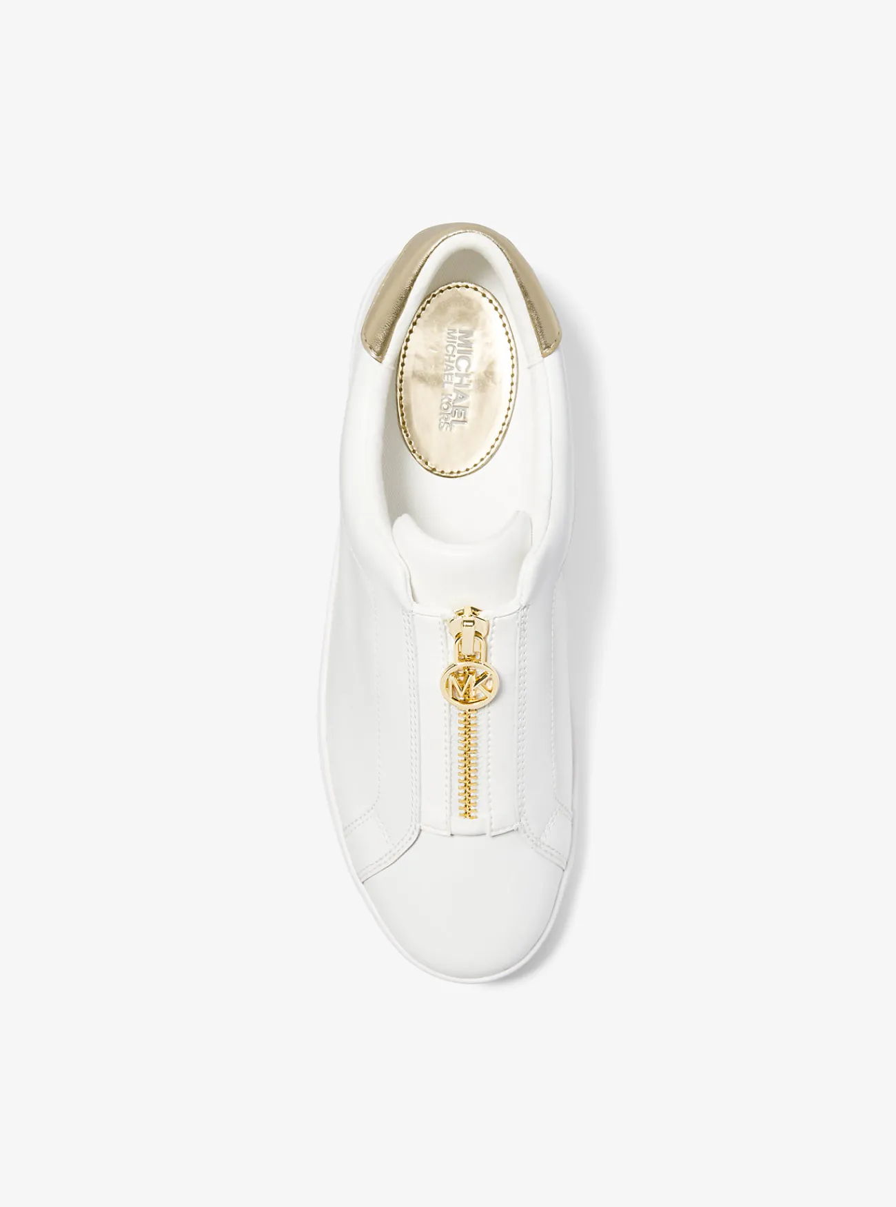 Michael Kors Sneaker Keaton van leer met rits LICHTGOUD Online
