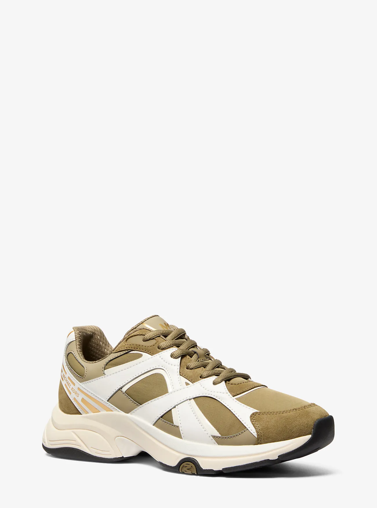 Michael Kors Sneaker Leo van gemengd materiaal SAFARIGROEN Sale