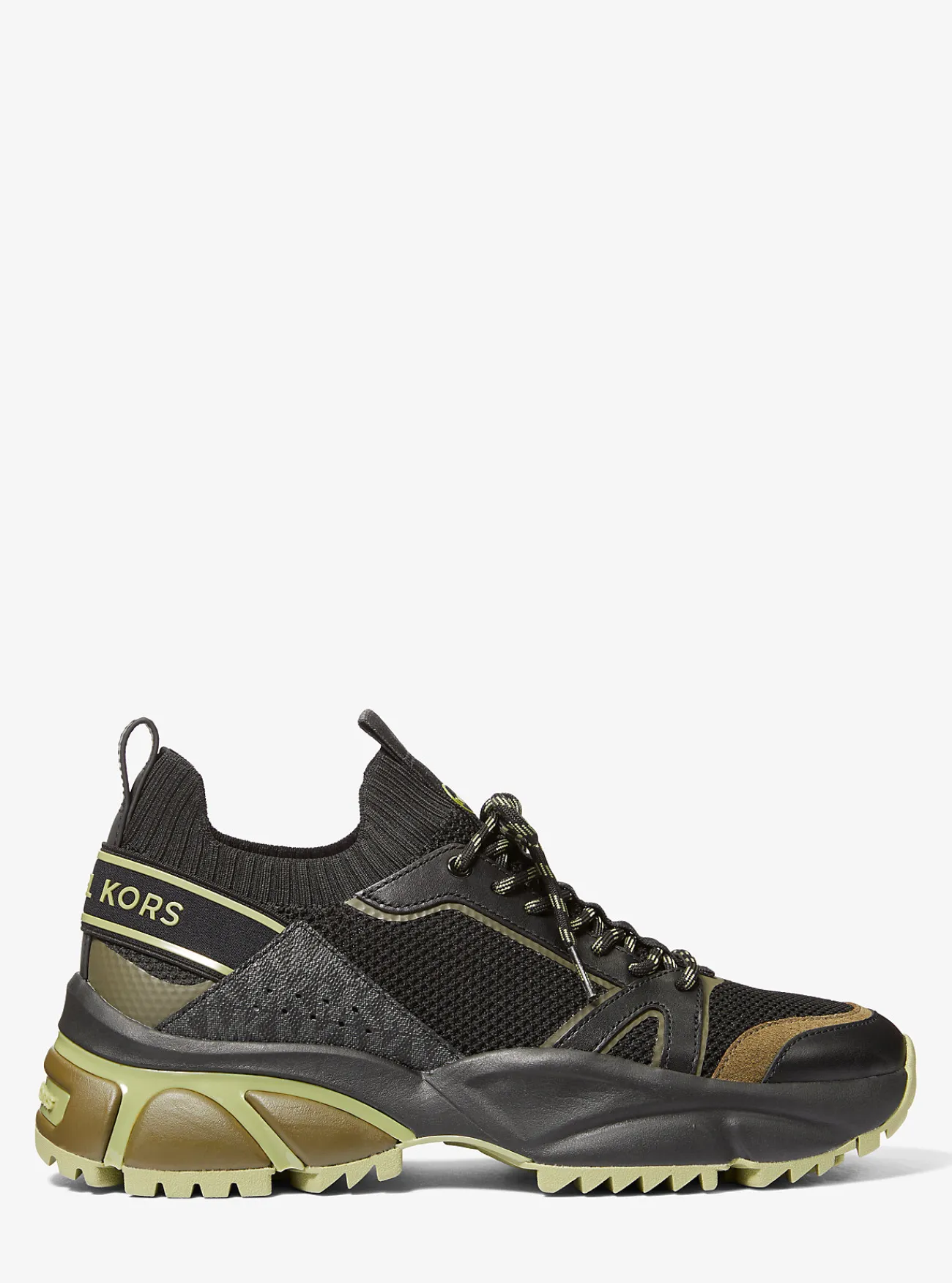 Michael Kors Sneaker Lucas van gemengd materiaal OLIJFGROEN Clearance