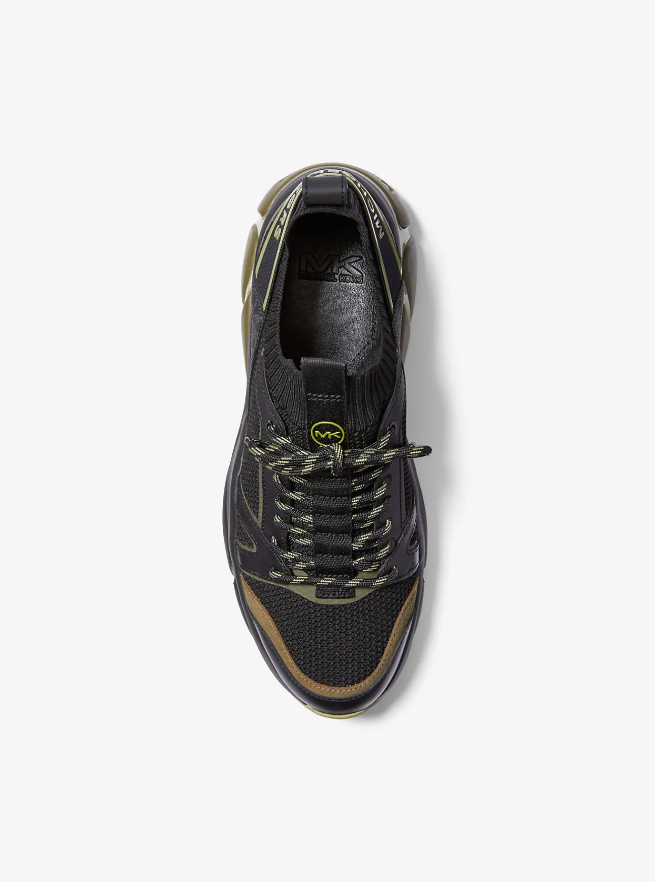 Michael Kors Sneaker Lucas van gemengd materiaal OLIJFGROEN Clearance