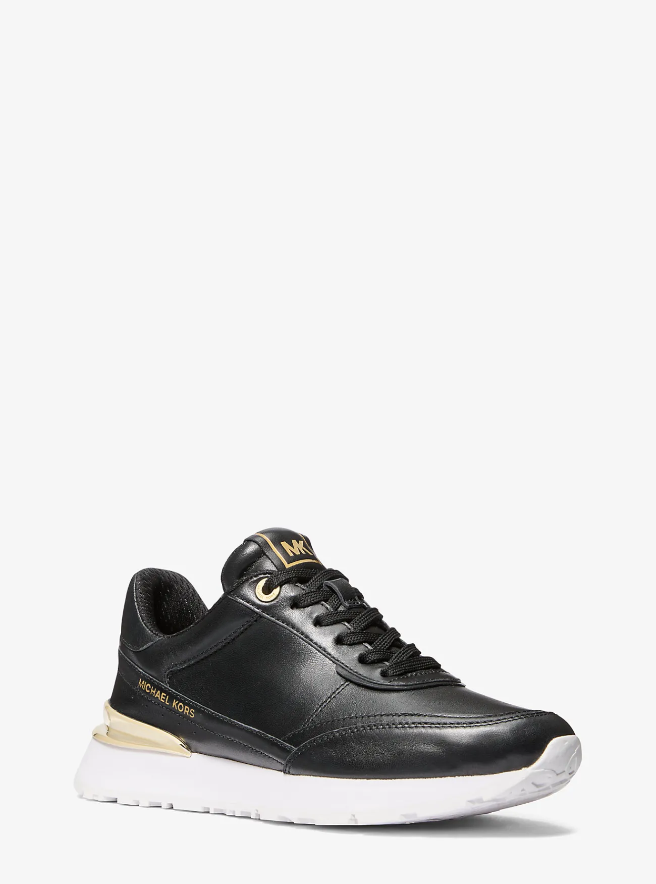 Michael Kors Sneaker Nova van leer ZWART Fashion