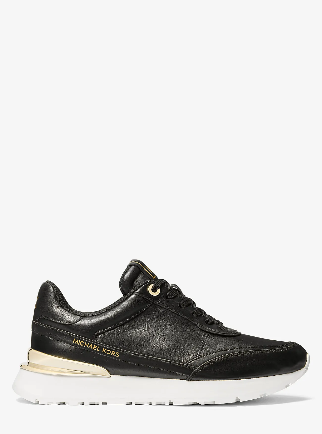 Michael Kors Sneaker Nova van leer ZWART Fashion