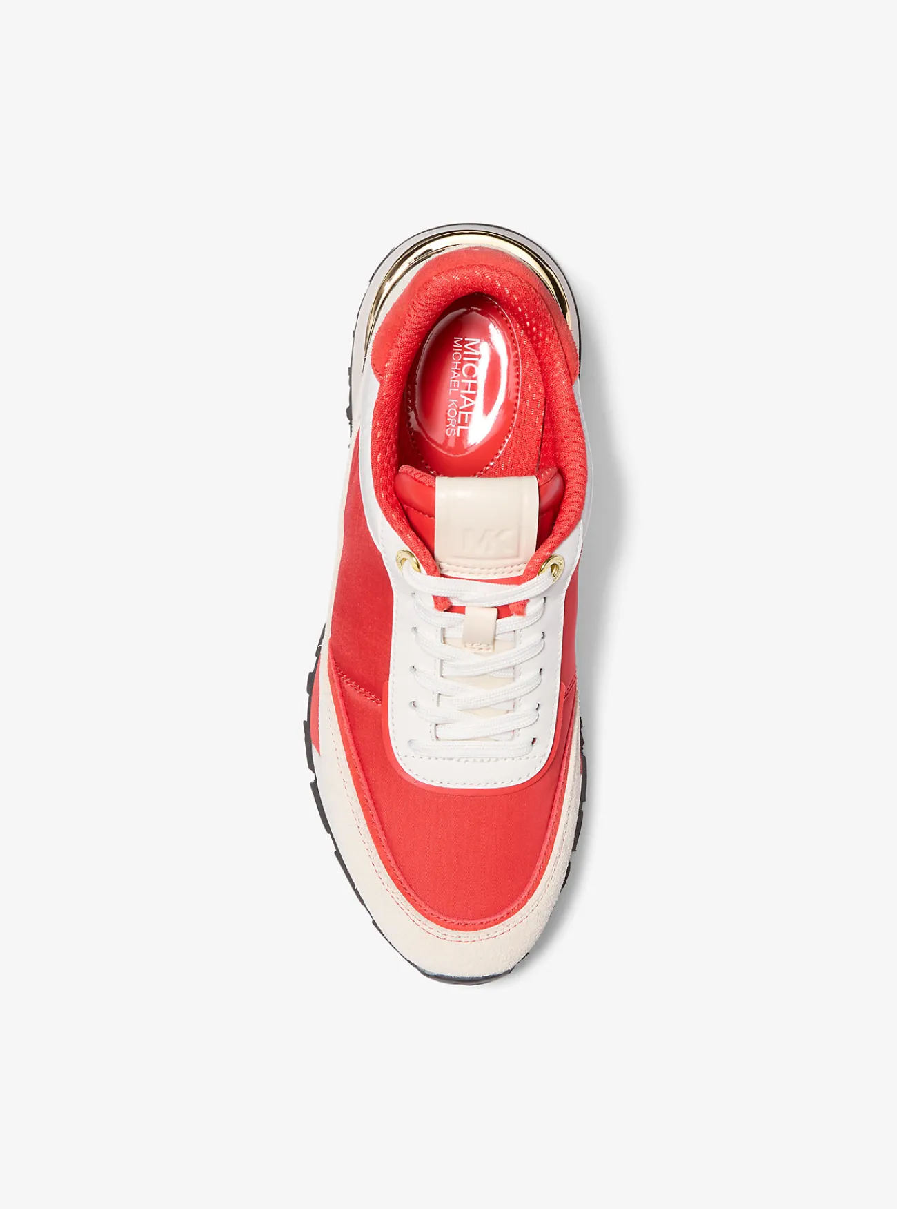 Michael Kors Sneaker Nova van leer en nylon GEBRANDSIENNA Outlet