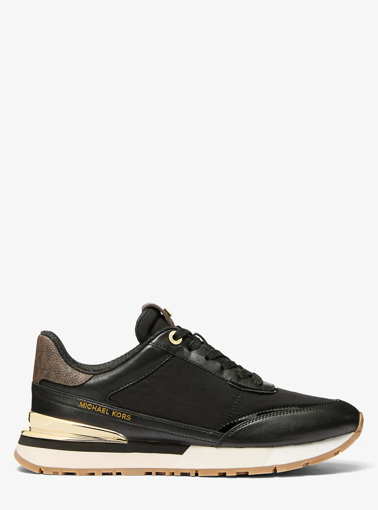 Michael Kors Sneaker Nova van leer en nylon BRUINMULTI Fashion
