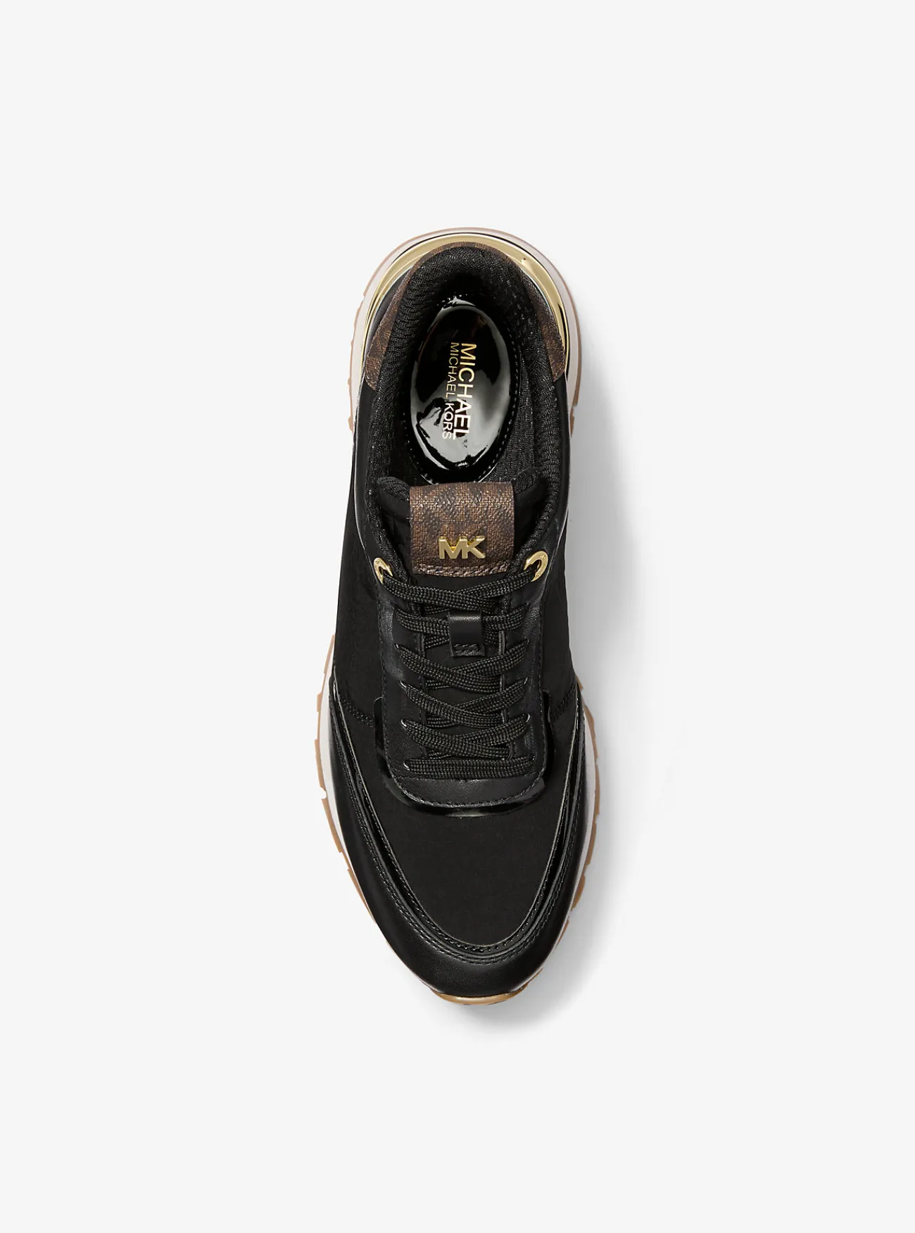 Michael Kors Sneaker Nova van leer en nylon BRUINMULTI Fashion