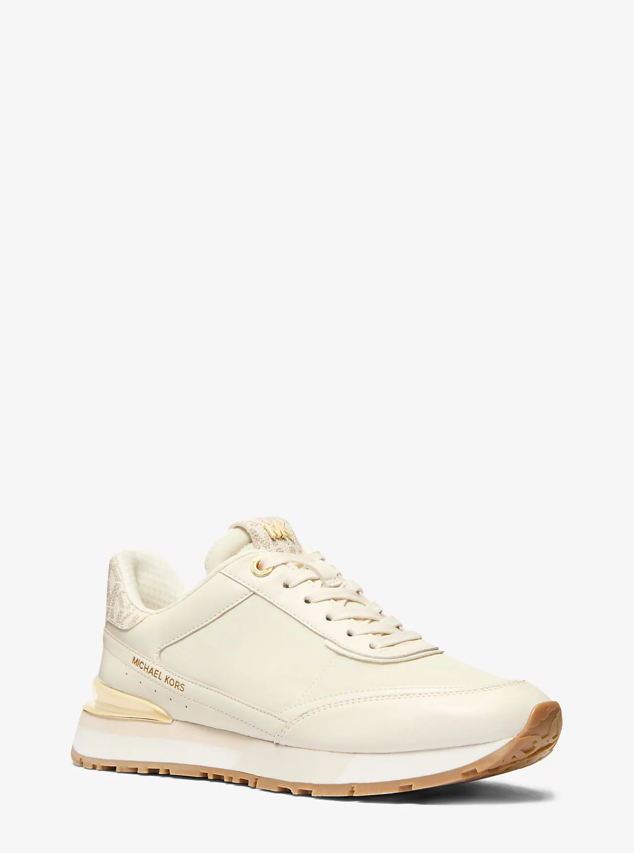 Michael Kors Sneaker Nova van leer en nylon VANILLECOMBO New