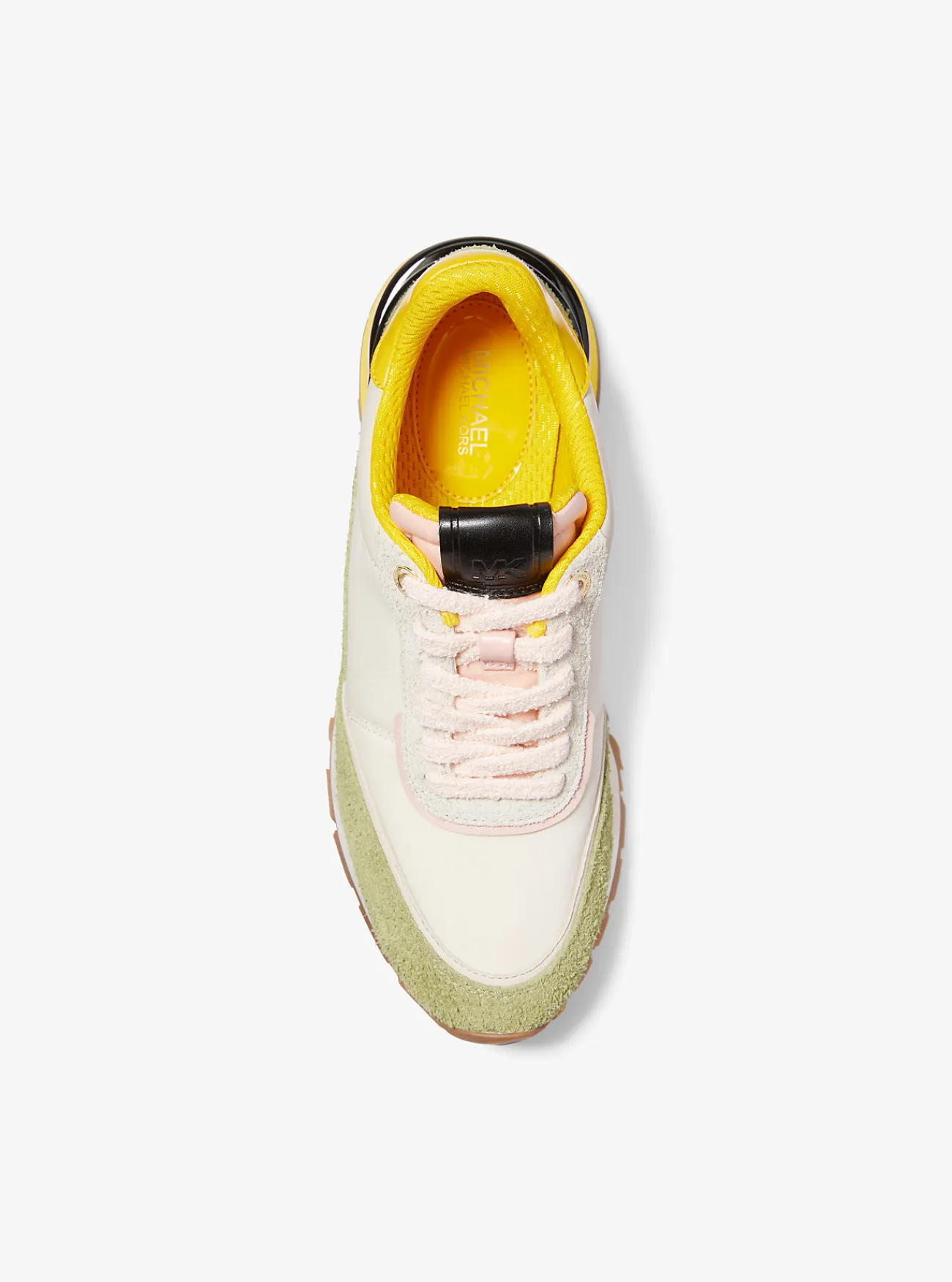 Michael Kors Sneaker Nova van su&egrave;de en nylon ZACHTROZEMULTI Outlet