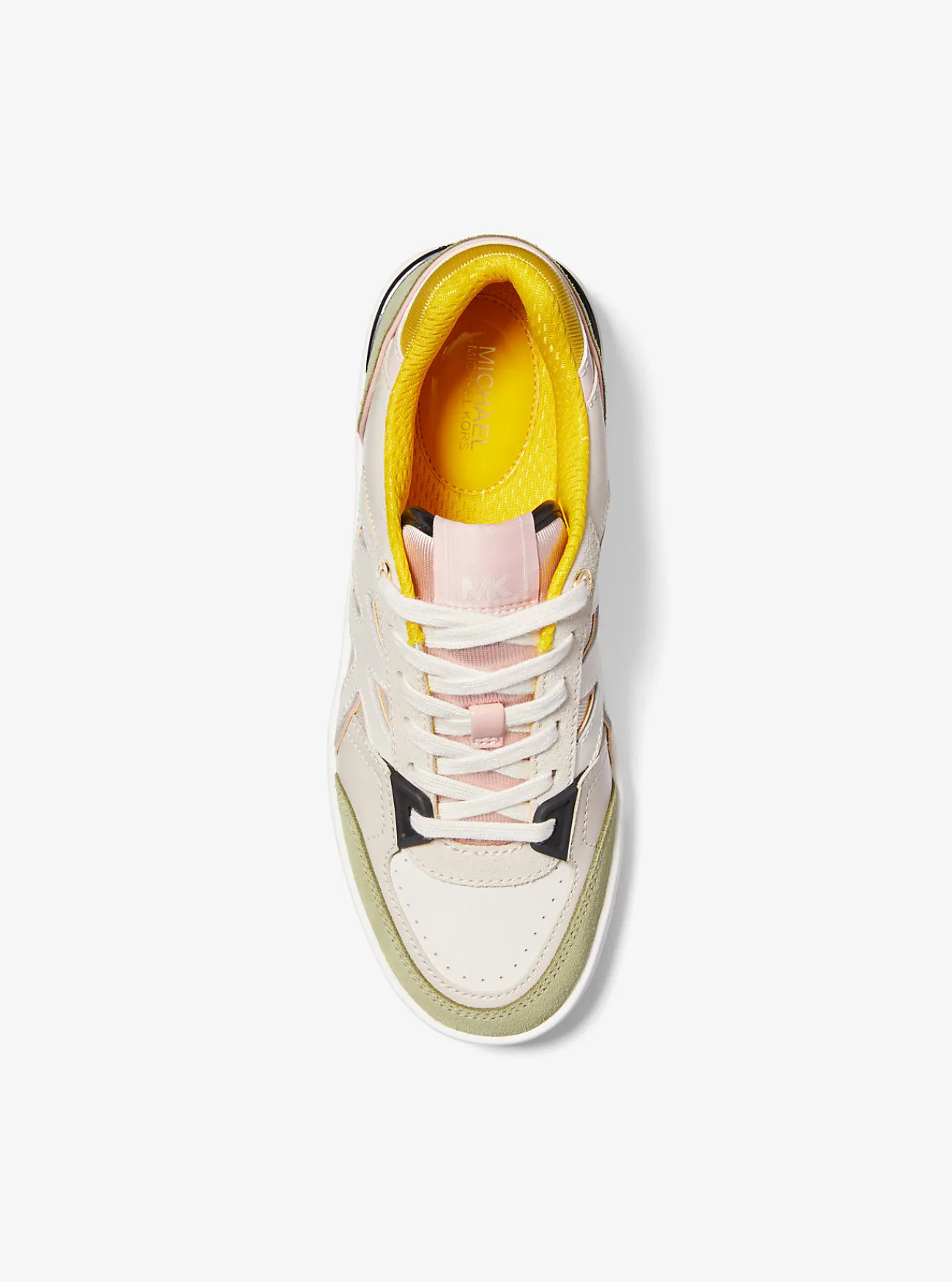 Michael Kors Sneaker Rebel van leer en mesh met kleurvlakken LICHTSALIEMULTI Online