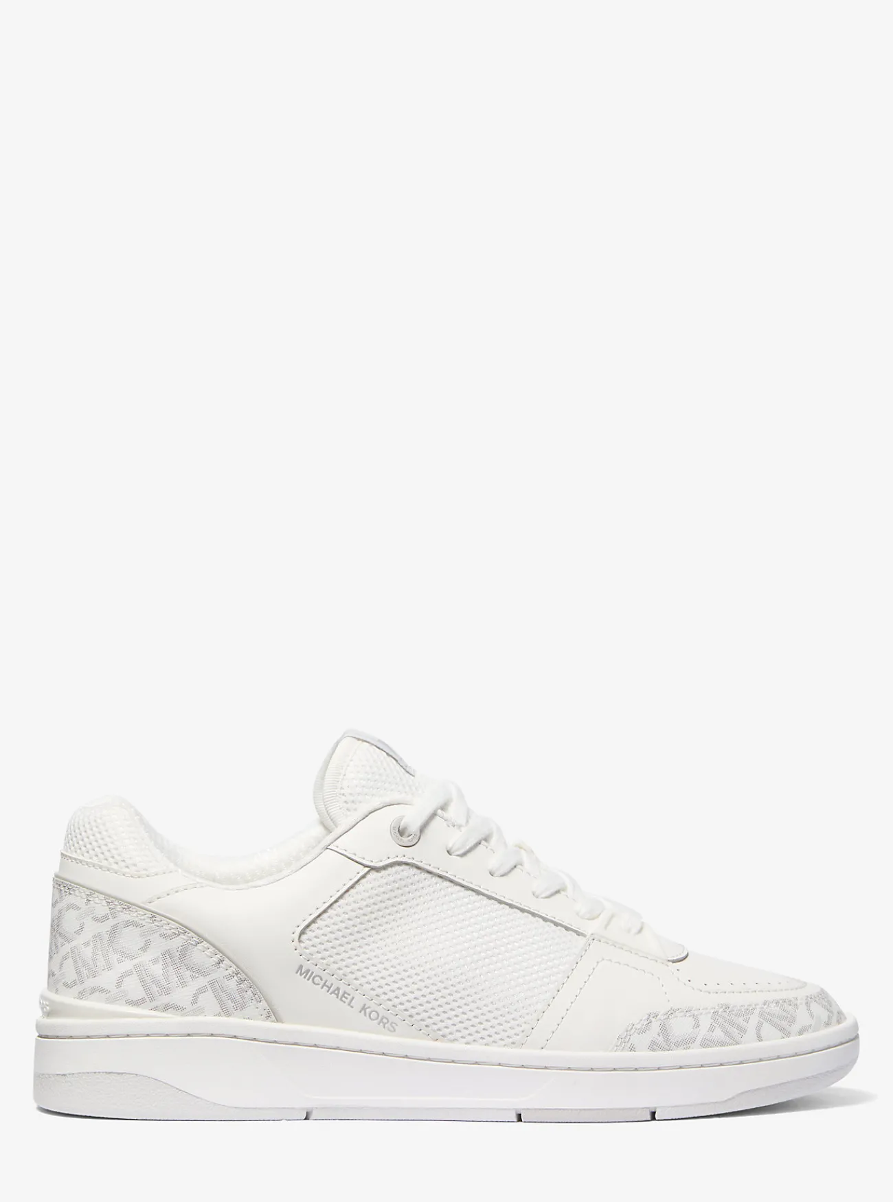 Michael Kors Sneaker Rebel van leer met Empire-monogram OPTISCHWIT Sale