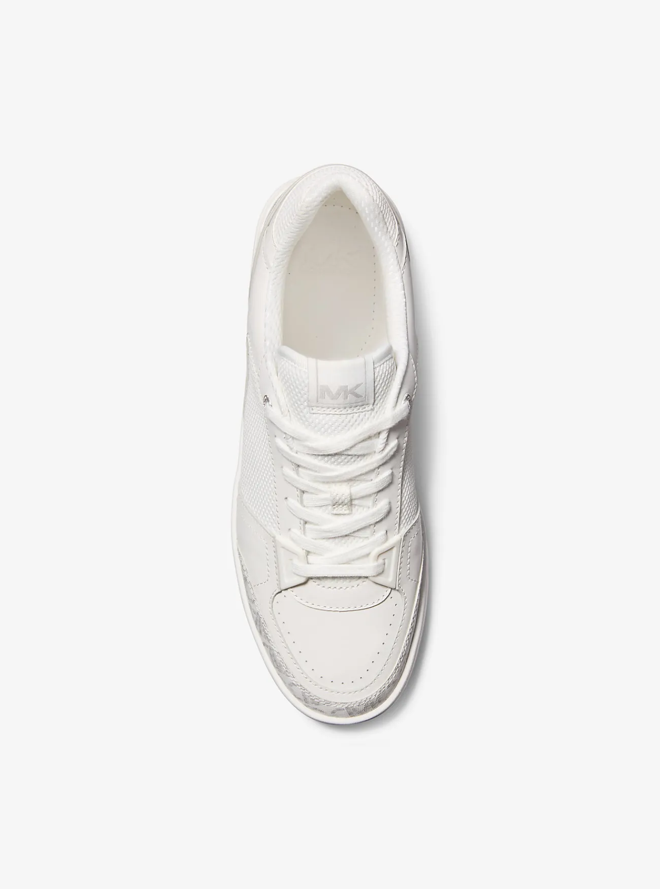 Michael Kors Sneaker Rebel van leer met Empire-monogram OPTISCHWIT Sale