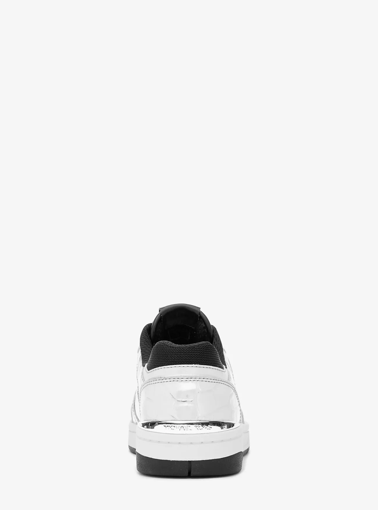 Michael Kors Sneaker Rebel van metallic leer met krokodillenprint in reliëf ZILVER Outlet