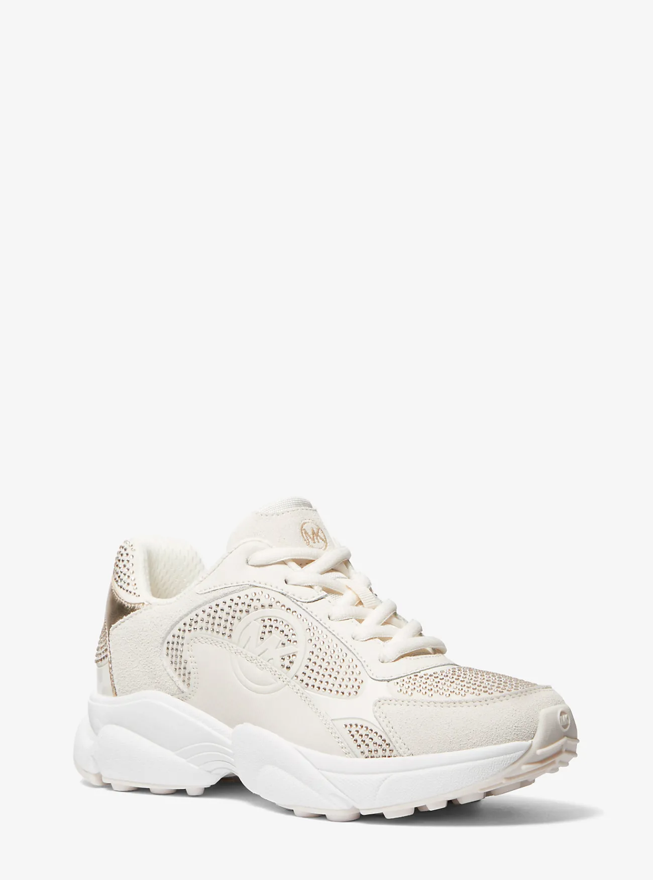 Michael Kors Sneaker Sami van versierde scuba en leer CR&Egrave;ME Hot