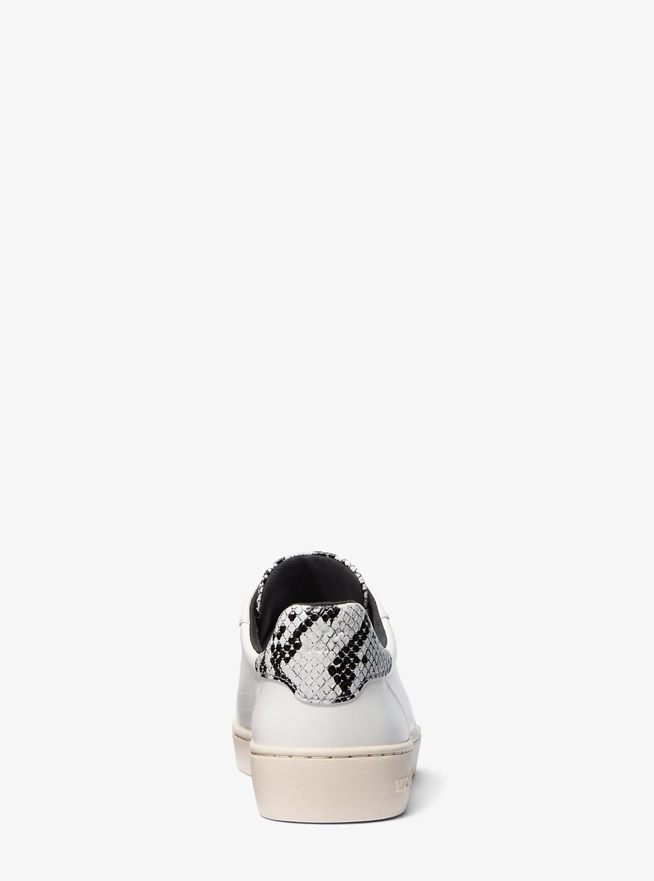 Michael Kors Sneaker Scotty van leer met slangenprint in reli&euml;f ALUMINIUM Best