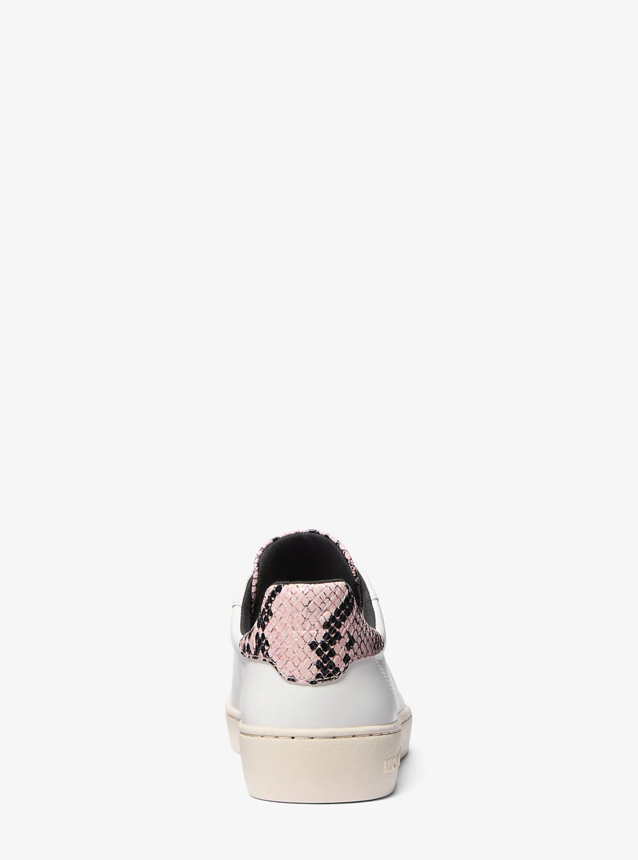 Michael Kors Sneaker Scotty van leer met slangenprint in reliëf ZACHTROZE Hot