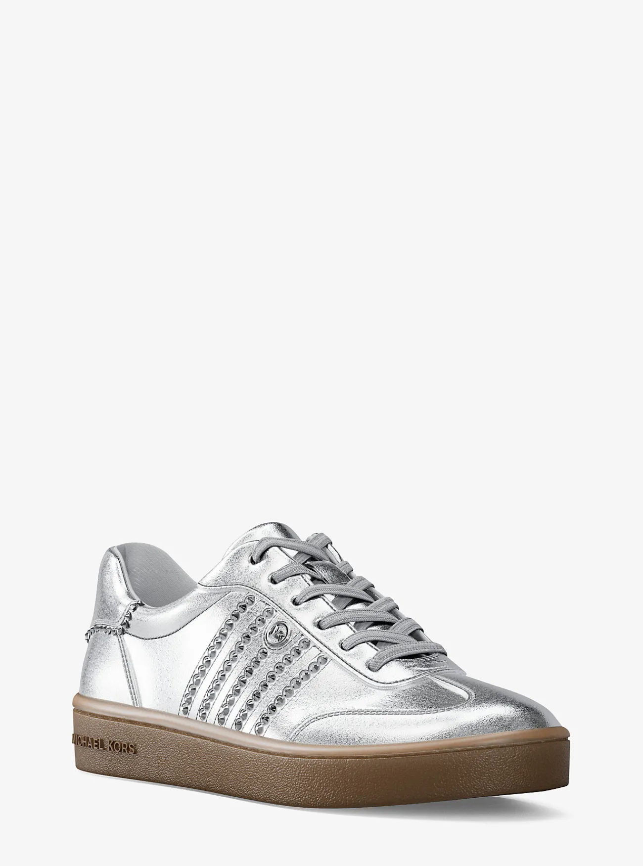 Michael Kors Sneaker Scotty van metallic leer met versiering ZILVER Fashion