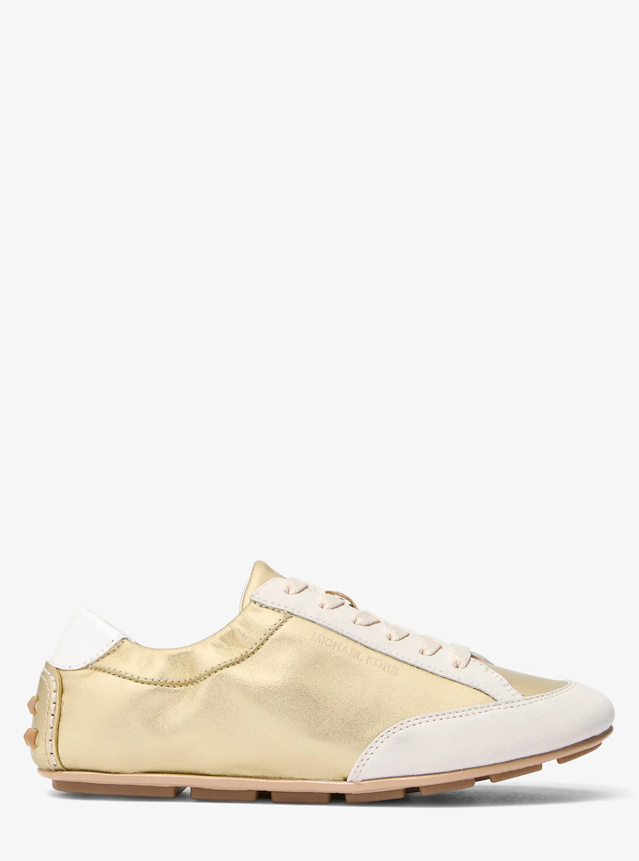 Michael Kors Sneaker Susie van metallic leer en suède LICHTGOUD Outlet