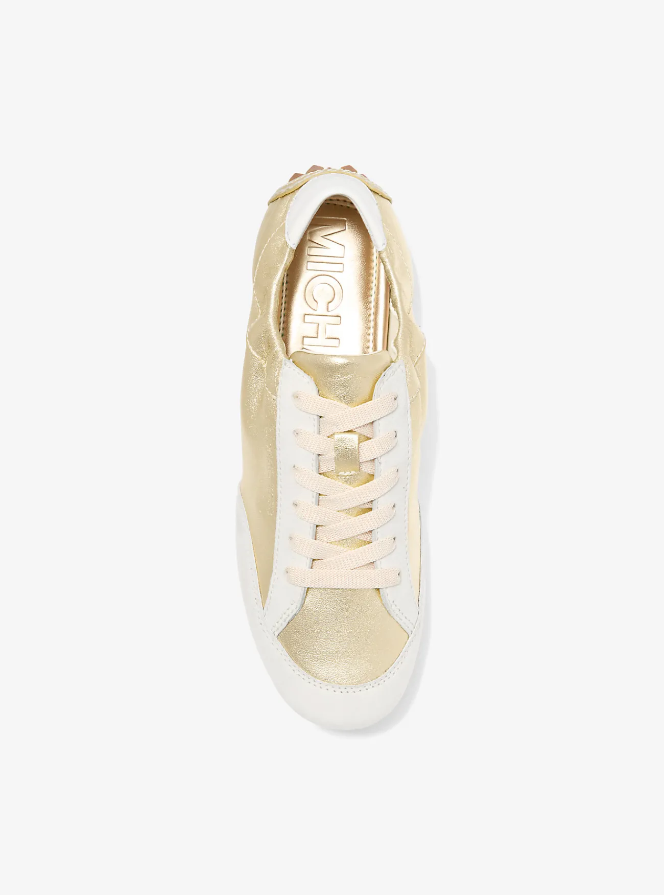 Michael Kors Sneaker Susie van metallic leer en suède LICHTGOUD Outlet
