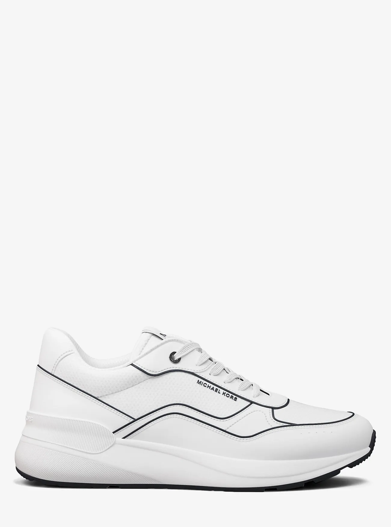 Michael Kors Sneaker Trevor van leer en mesh Discount