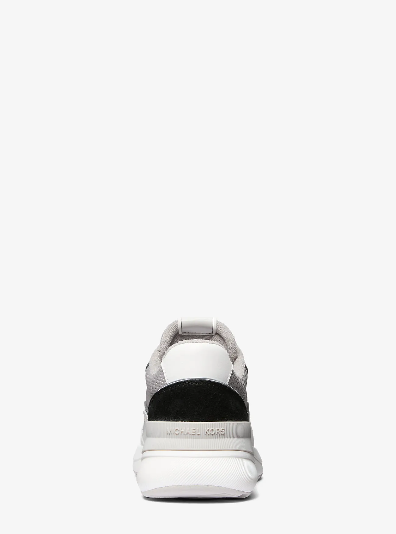 Michael Kors Sneaker Trevor van leer en stretchbreisel STEENGROEVEGRIJSMULTI Discount