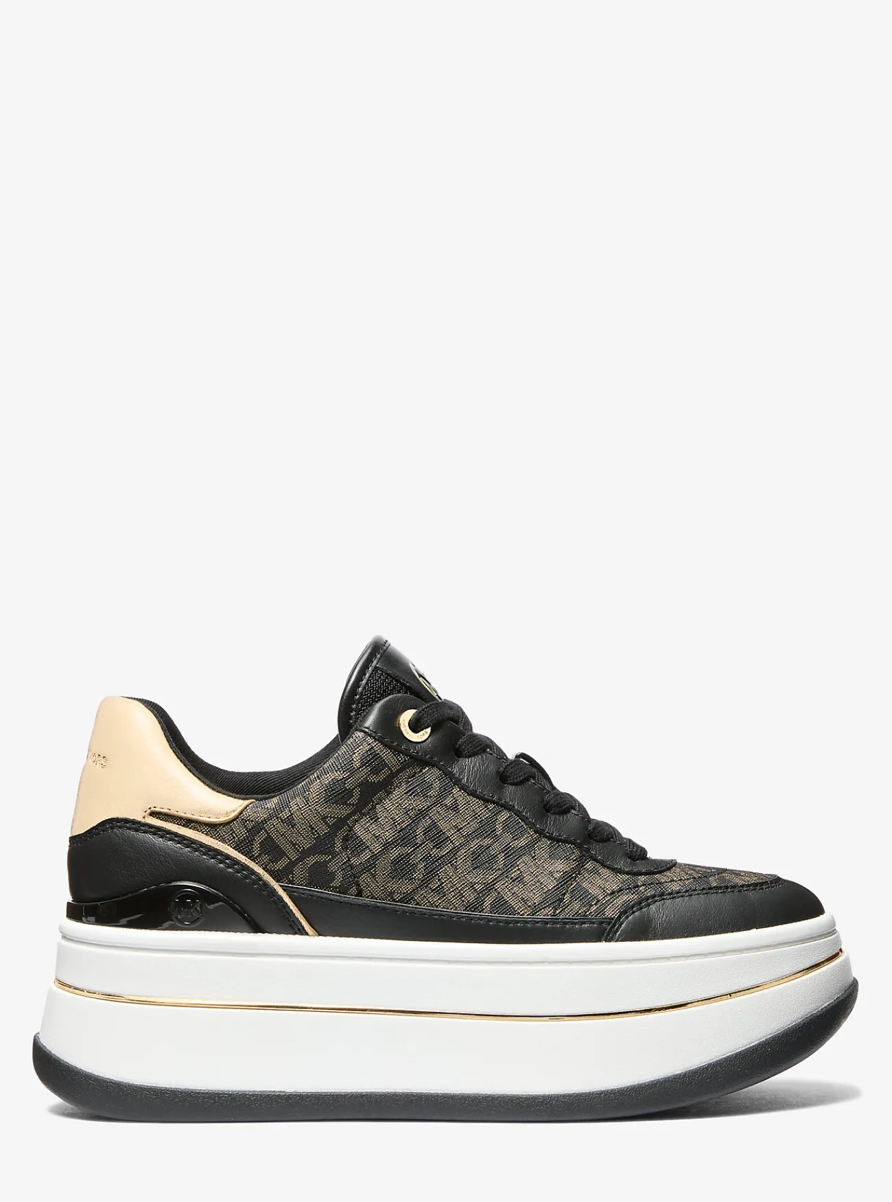 Michael Kors Sneaker van leer met metallic Empire-monogram Best