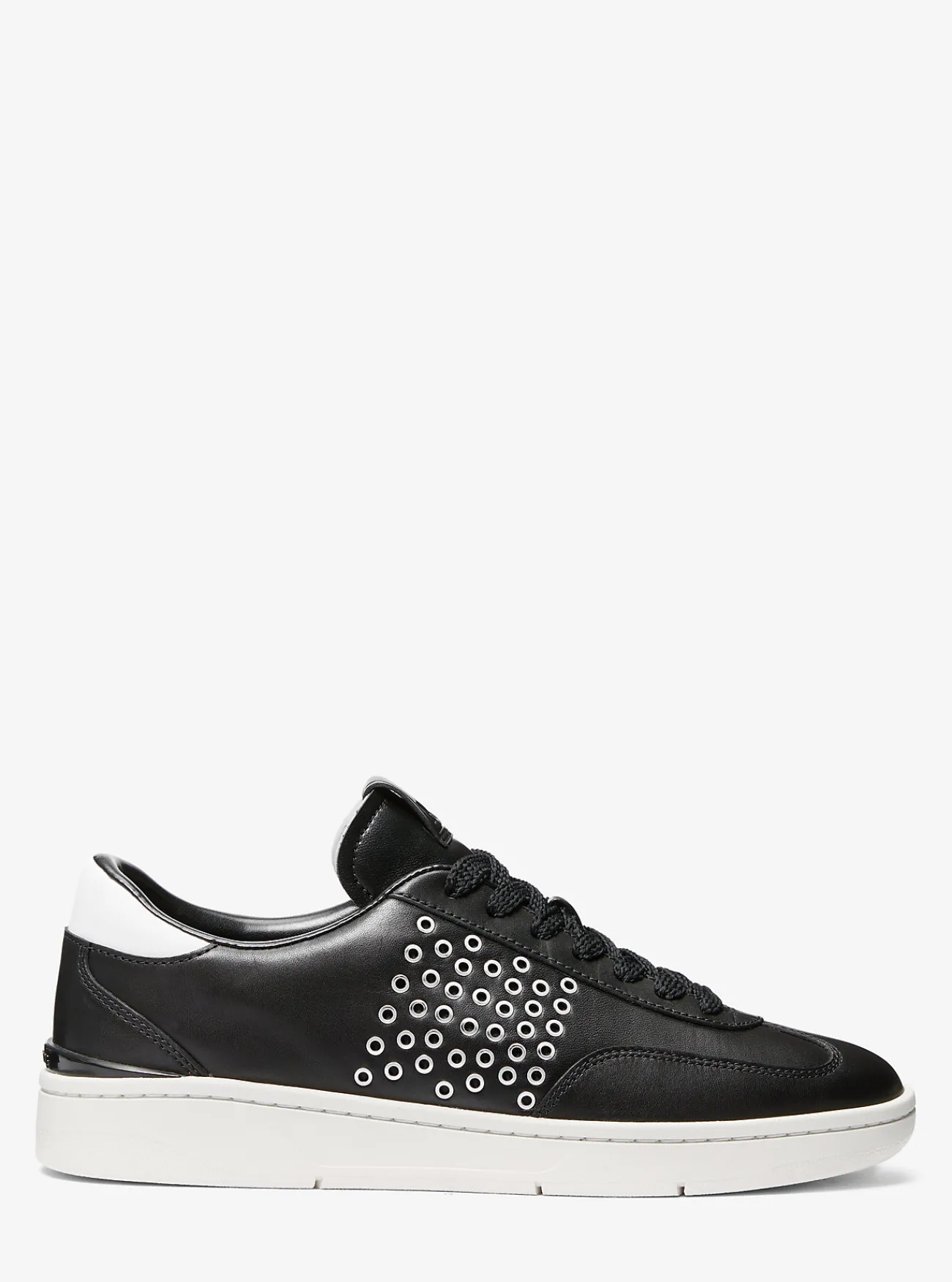 Michael Kors Sneaker Wilton van leer met oogjes ZWART Online