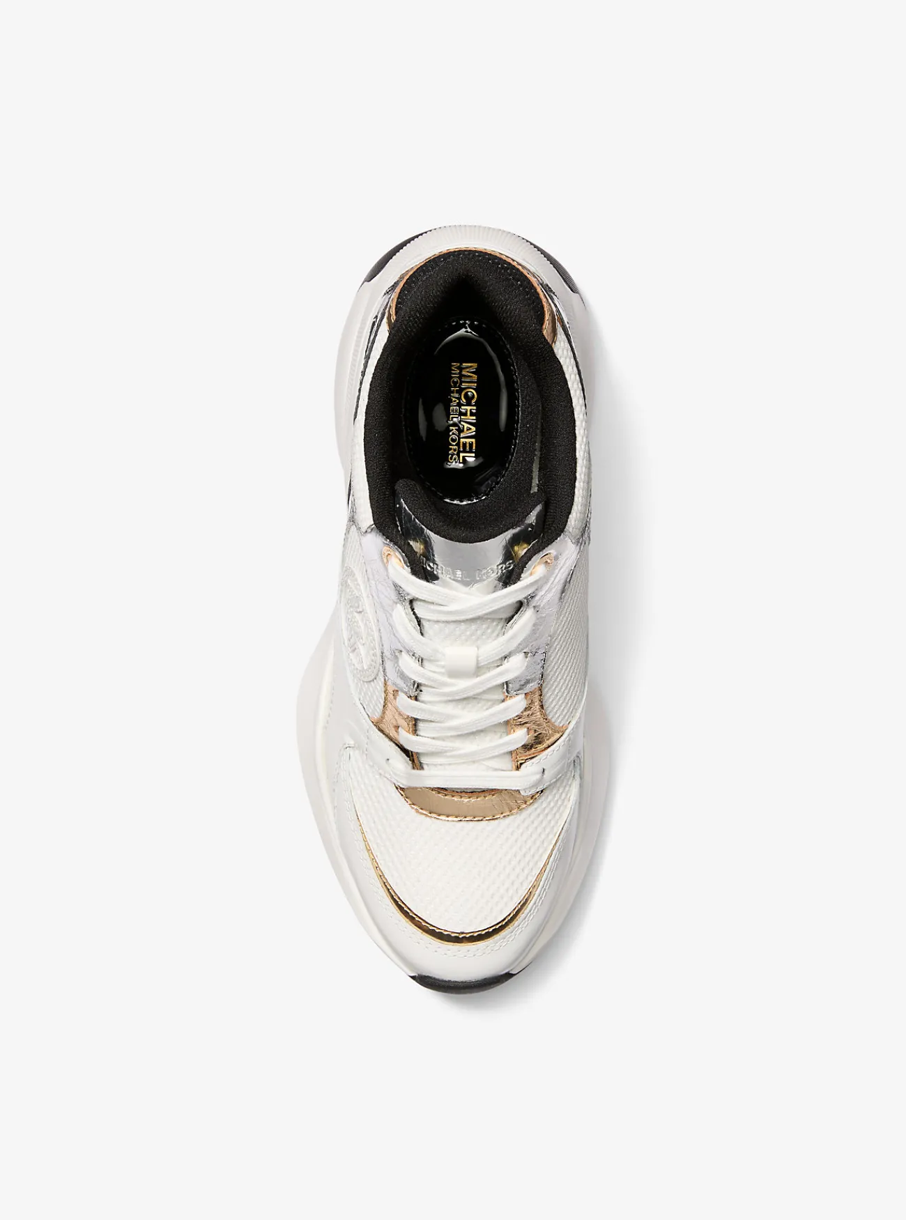 Michael Kors Sneaker Zuma van craquelé leer en mesh met kleurvlakken OPTISCHWITMULTI Hot