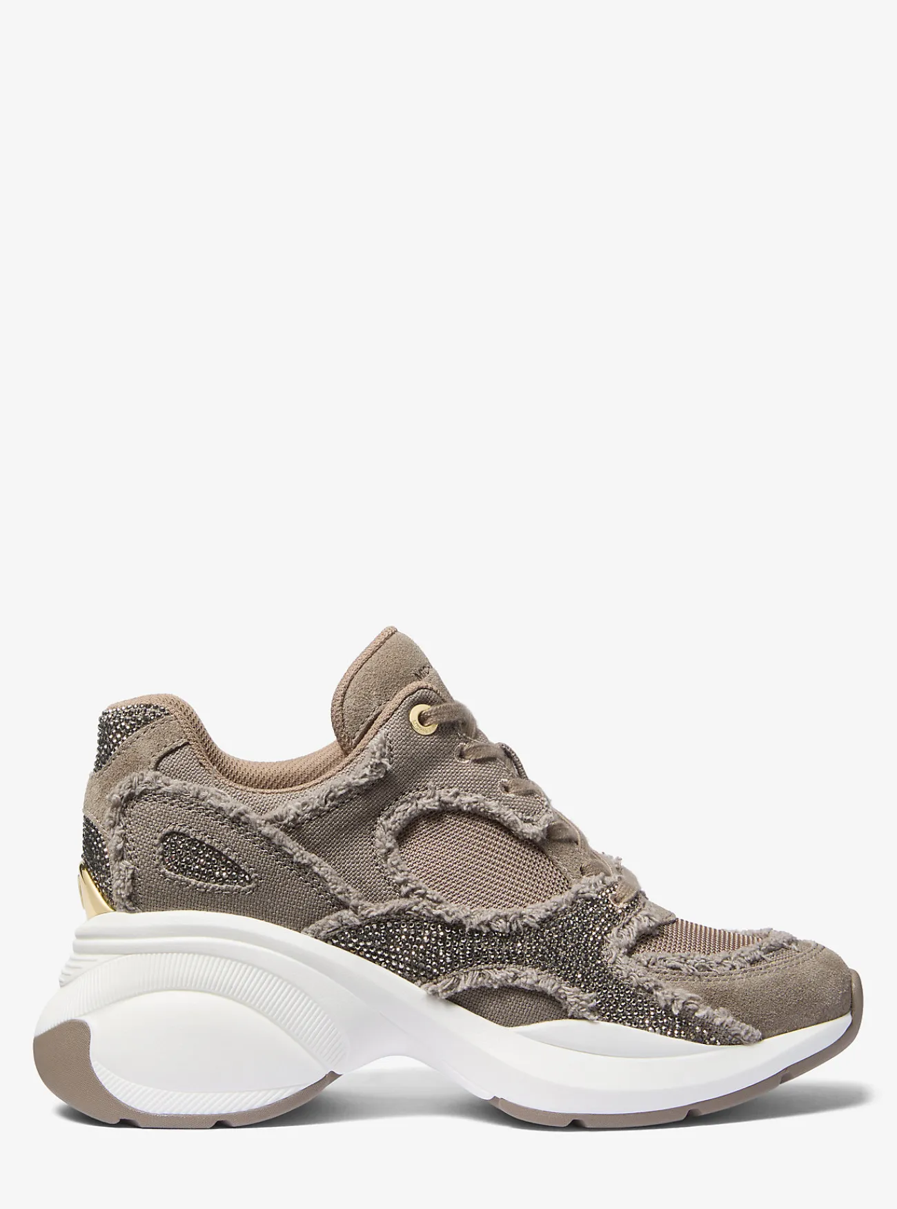 Michael Kors Sneaker Zuma van gemengd materiaal met versiering en rafels BERK Discount