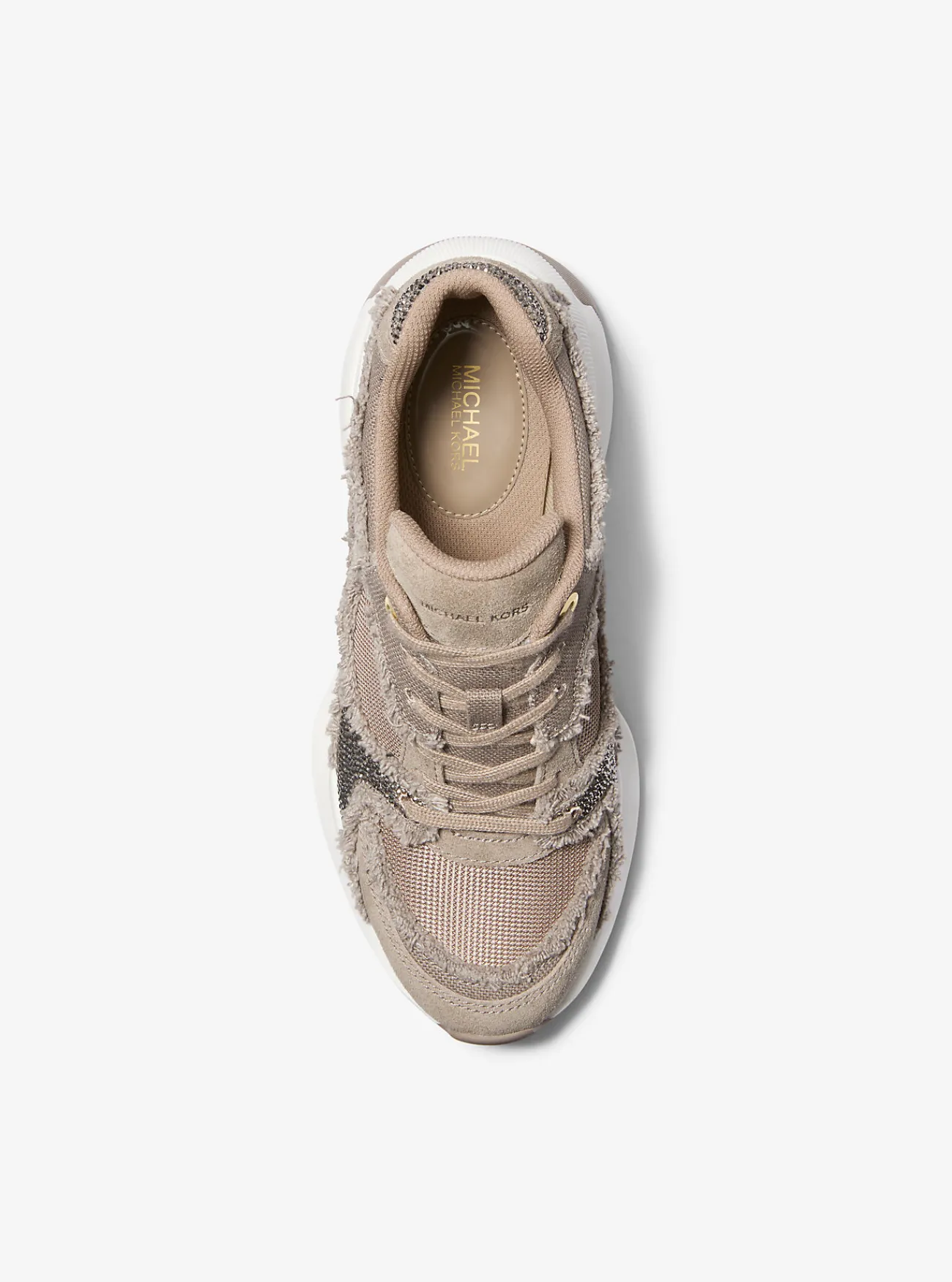 Michael Kors Sneaker Zuma van gemengd materiaal met versiering en rafels BERK Discount