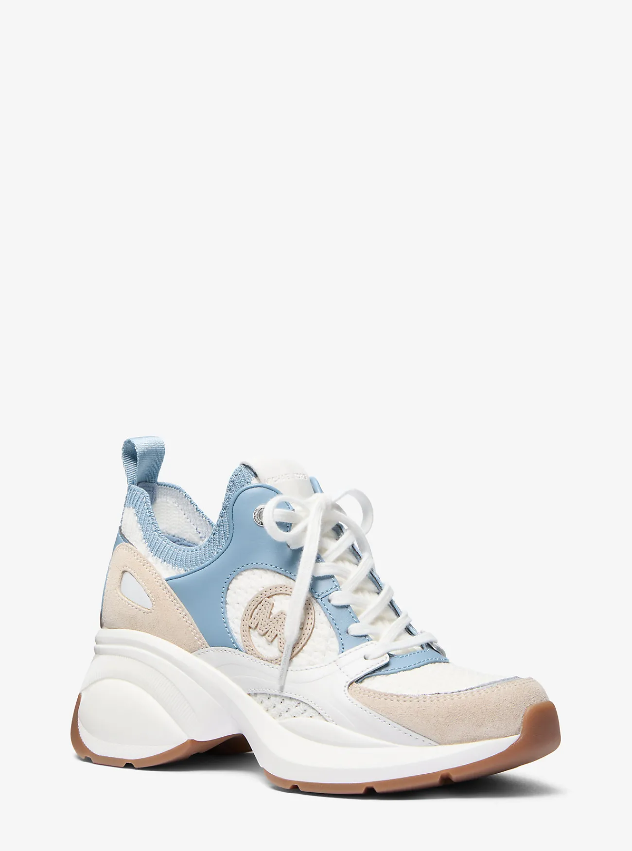 Michael Kors Sneaker Zuma van leer en mesh met kleurvlakken CHAMBRAY Outlet