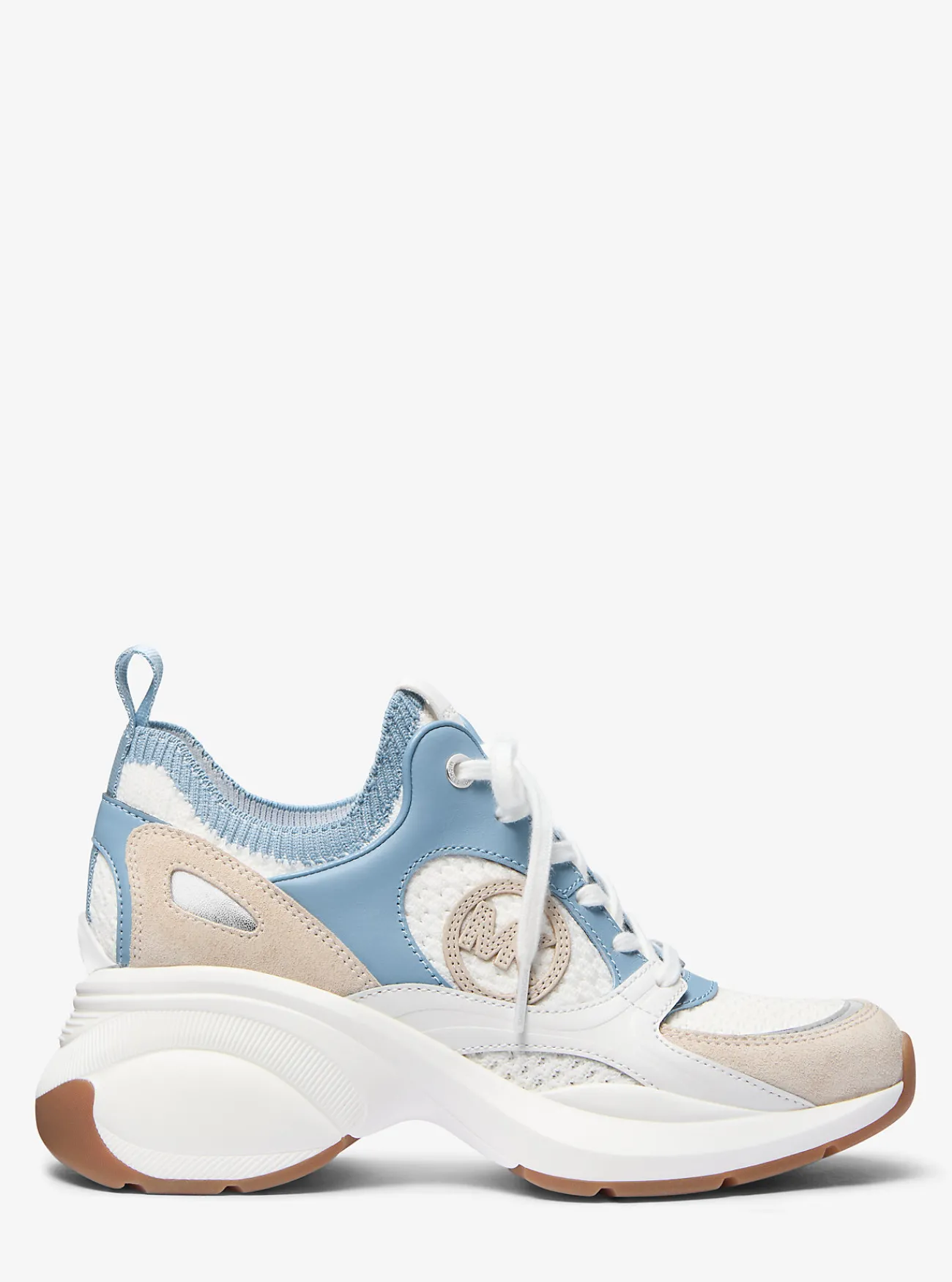 Michael Kors Sneaker Zuma van leer en mesh met kleurvlakken CHAMBRAY Outlet