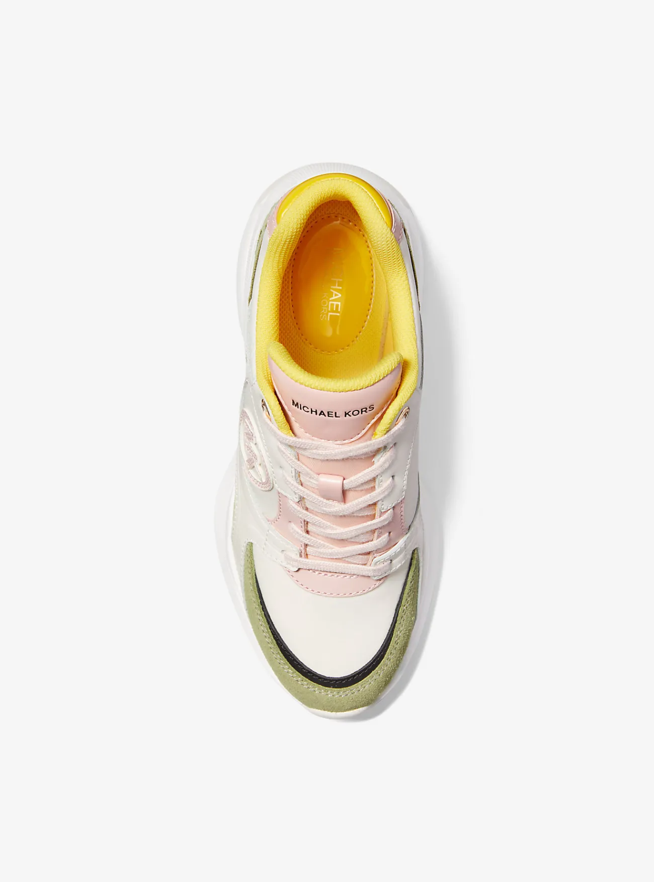 Michael Kors Sneaker Zuma van leer met kleurvlakken LICHTSALIEMULTI Fashion