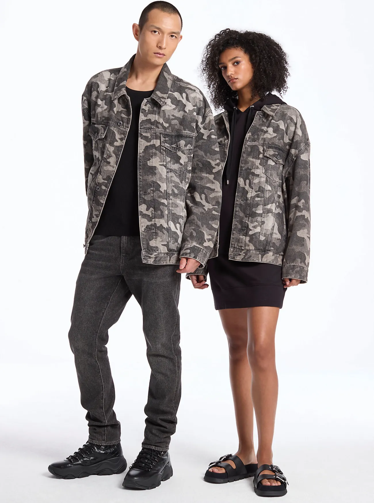 Michael Kors Spijkerjack met camouflageprint HOUTSKOOLMETWASSING Clearance