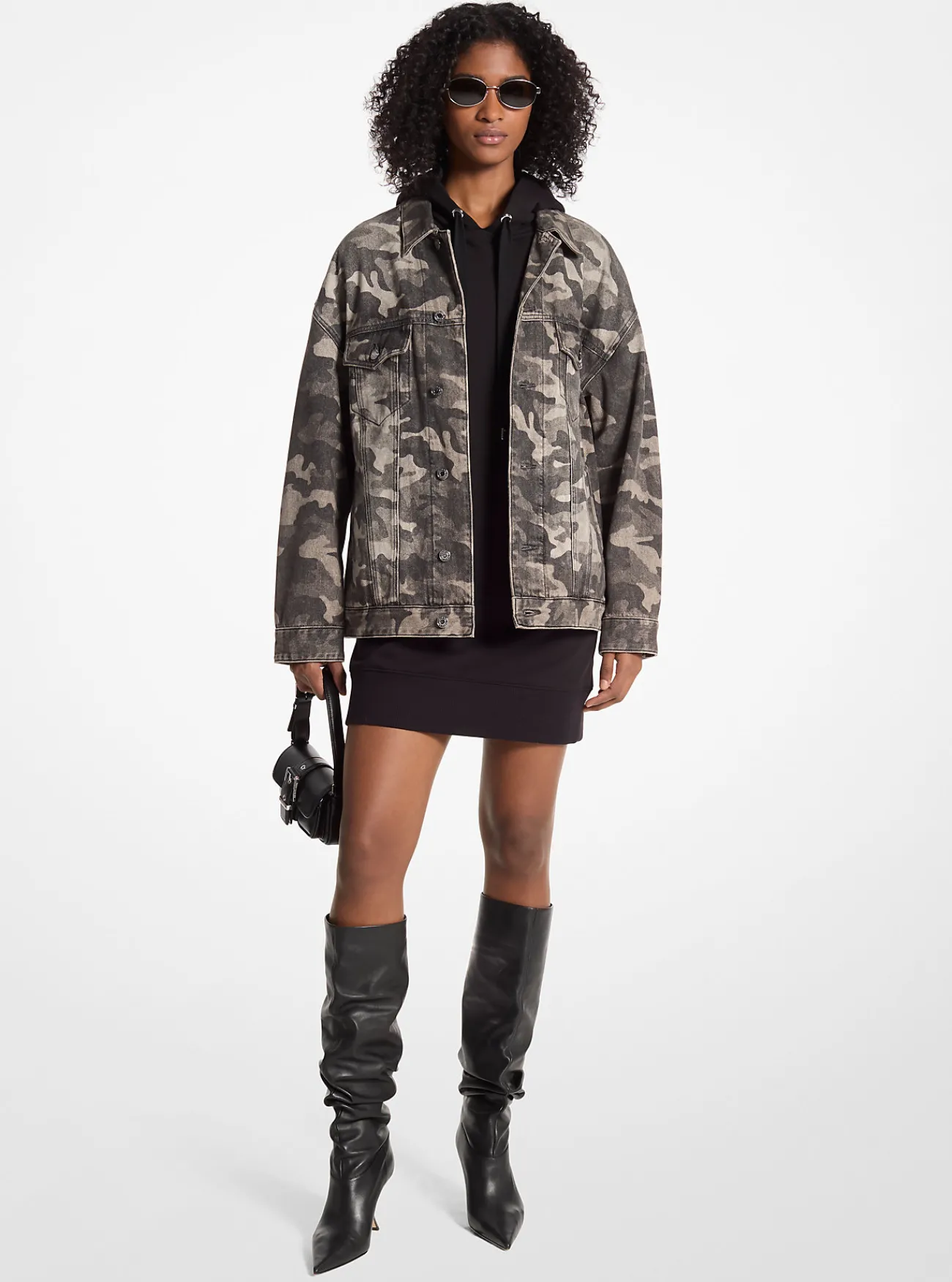 Michael Kors Spijkerjack met camouflageprint HOUTSKOOLMETWASSING Clearance