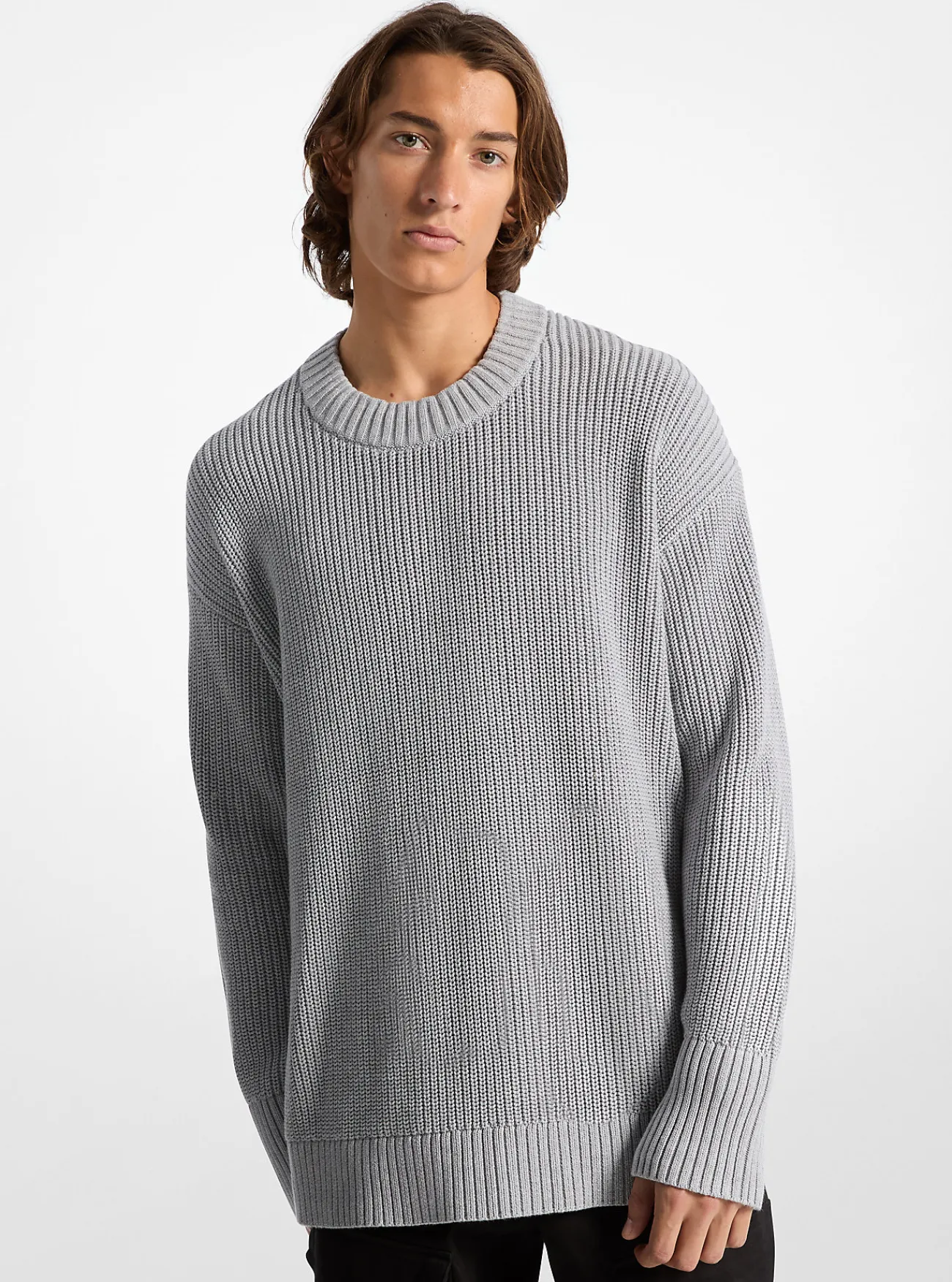 Michael Kors Sweater van geribd katoen STEENGRIJS Hot