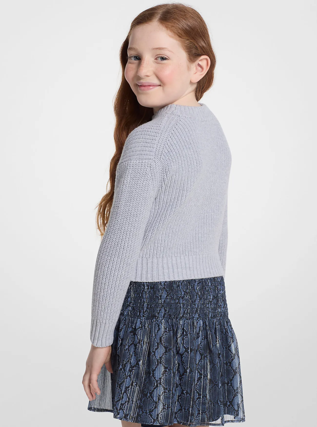 Michael Kors Sweater van katoenmix met versierd logo GRIJS Sale