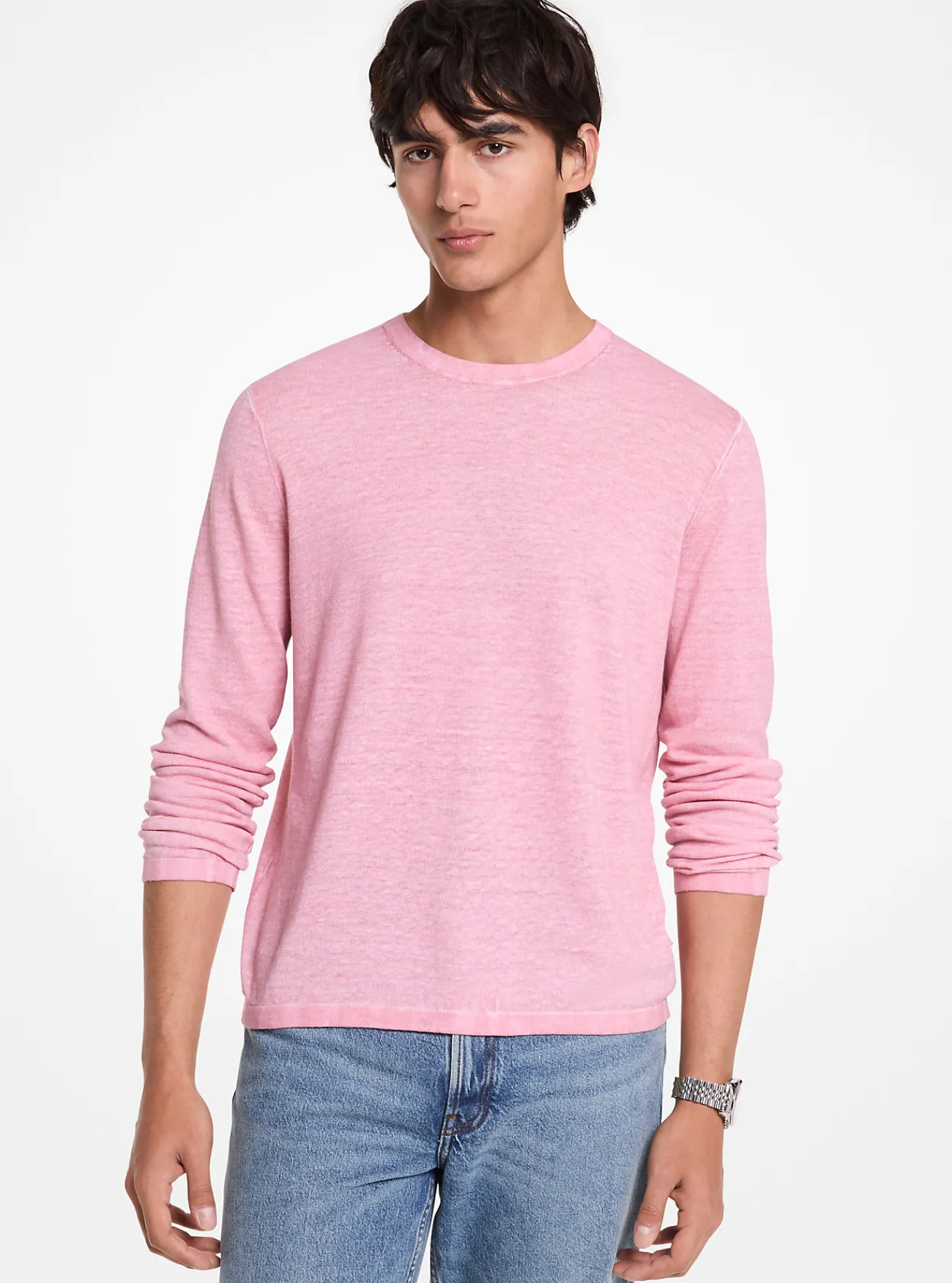 Michael Kors Sweater van linnen en katoen OUDROZE Discount