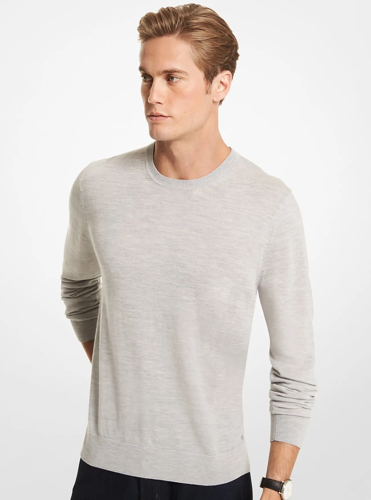 Michael Kors Sweater van merinowol GEM&Ecirc;LEERDGRIJS Hot