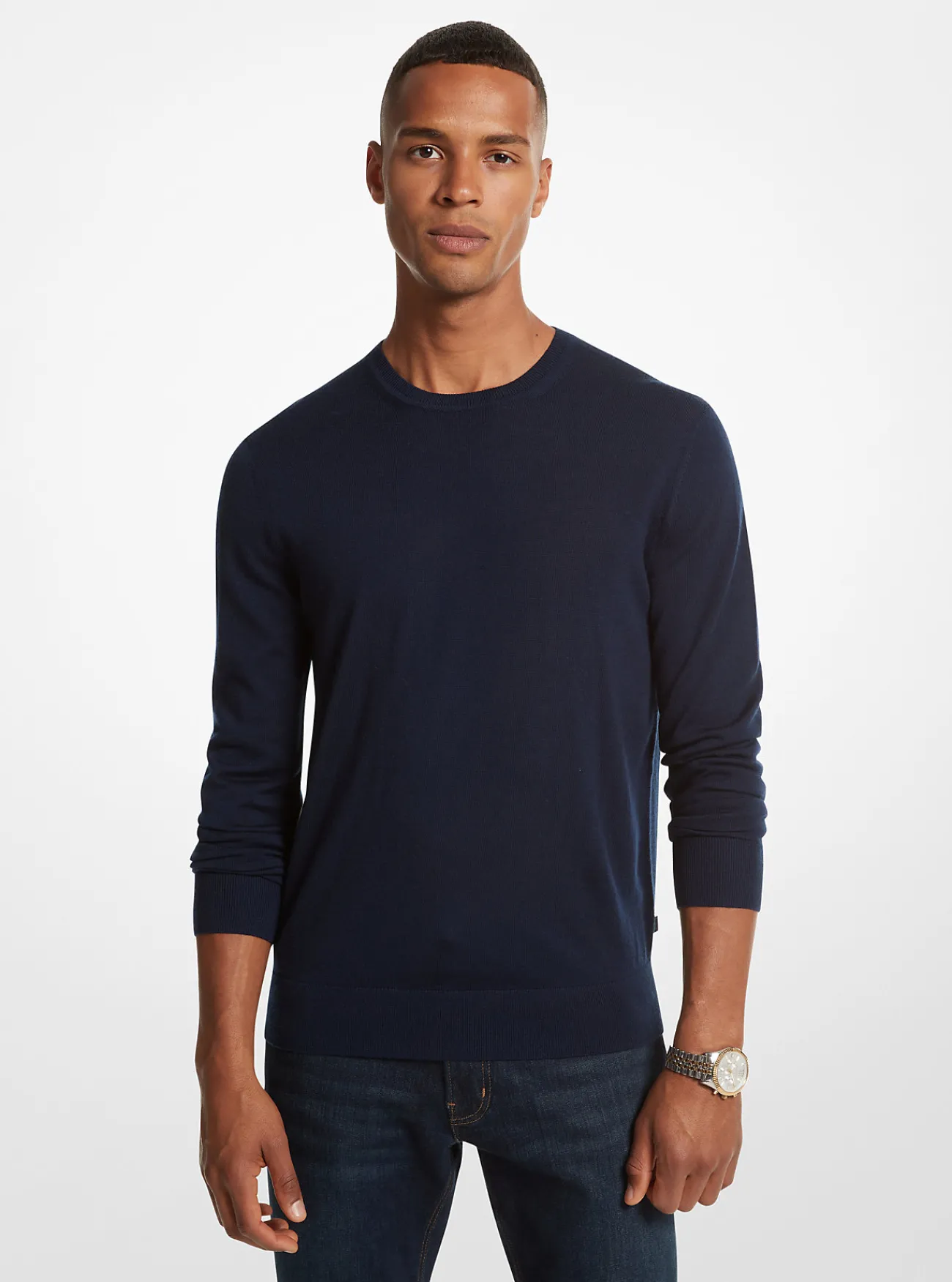 Michael Kors Sweater van merinowol MIDDERNACHTSBLAUW Hot