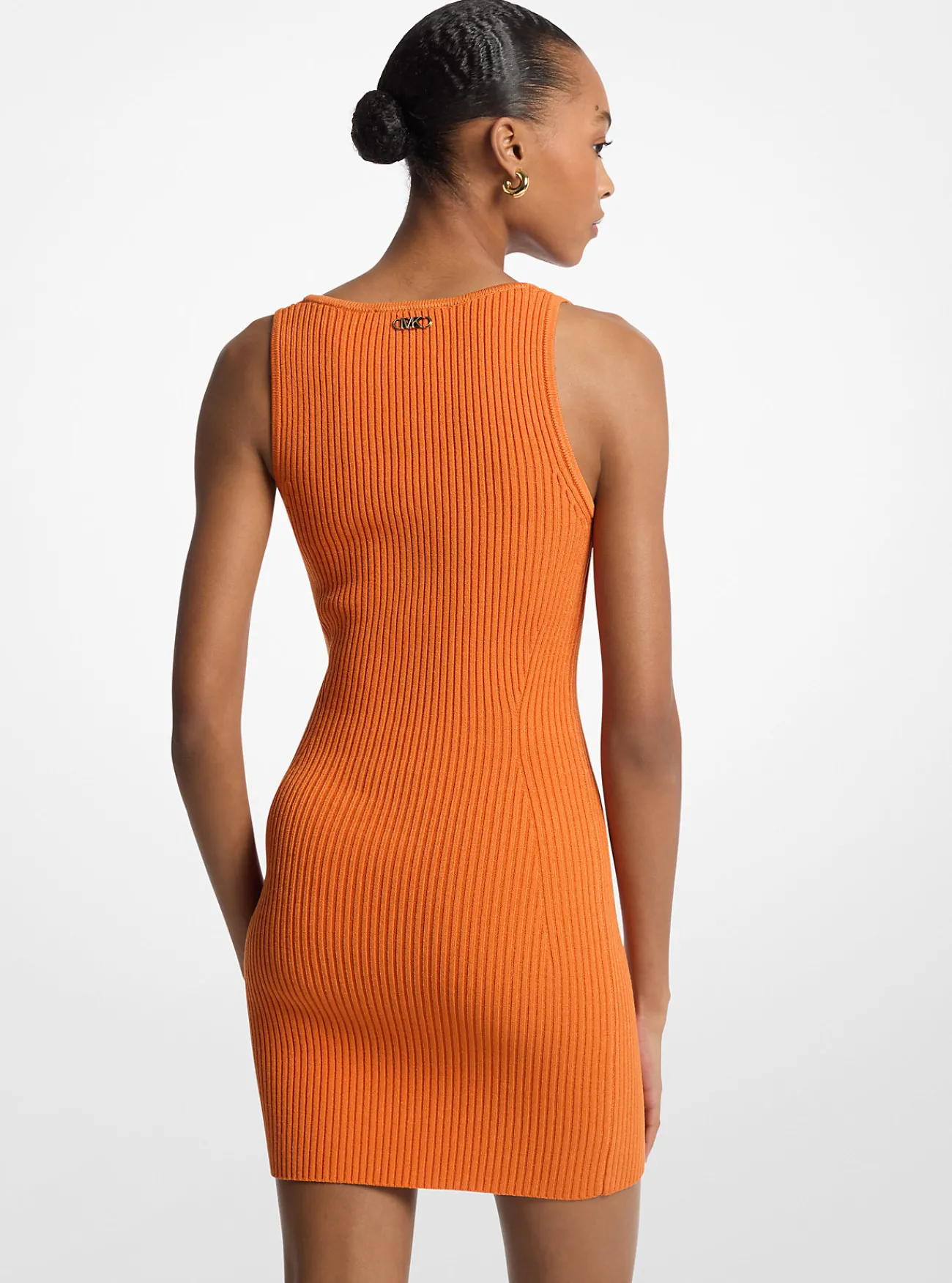 Michael Kors Tankjurk van geribde stretchviscose ORANJE Fashion