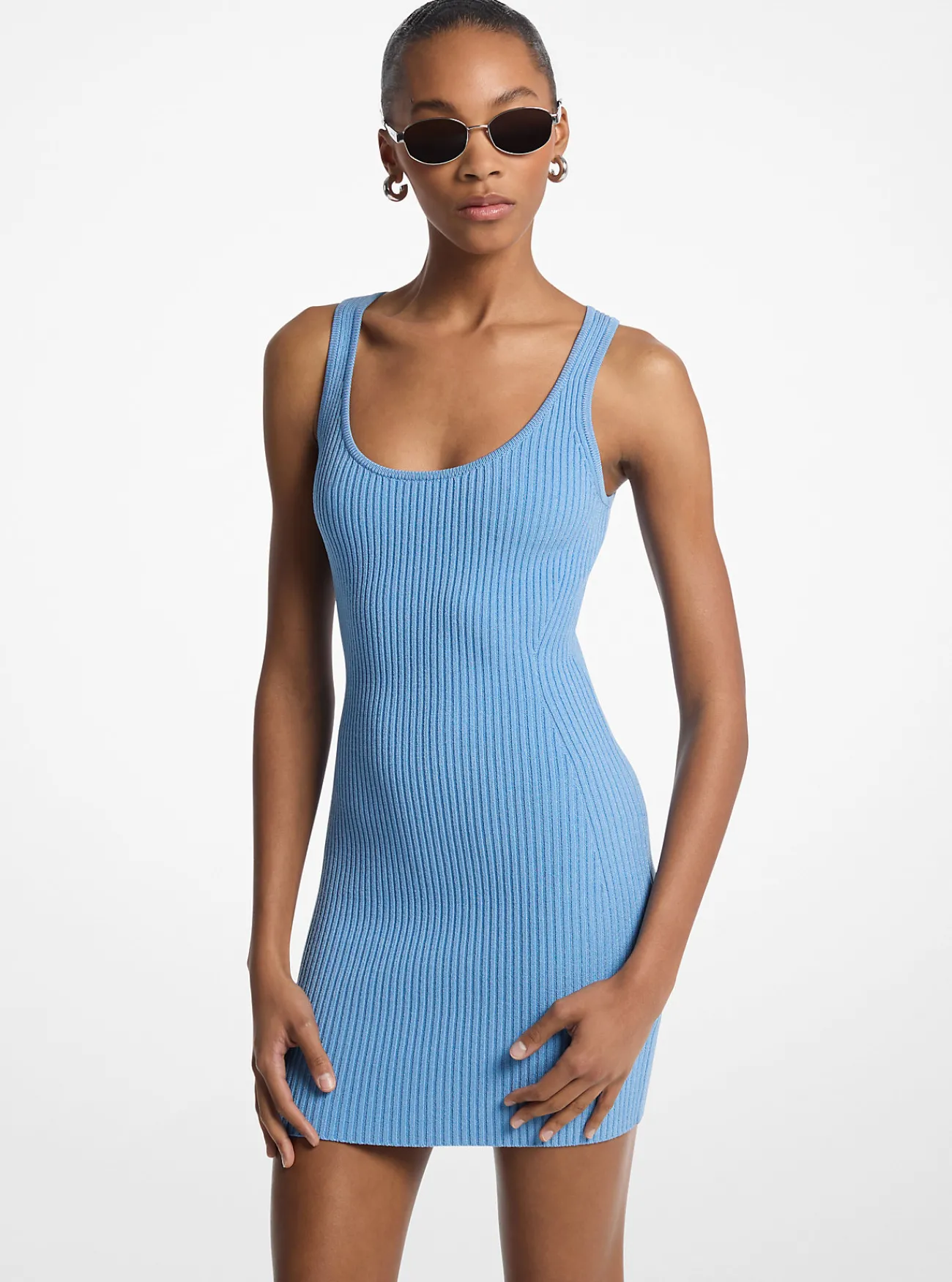 Michael Kors Tankjurk van geribde stretchviscose SOUTHPACIFIC Online