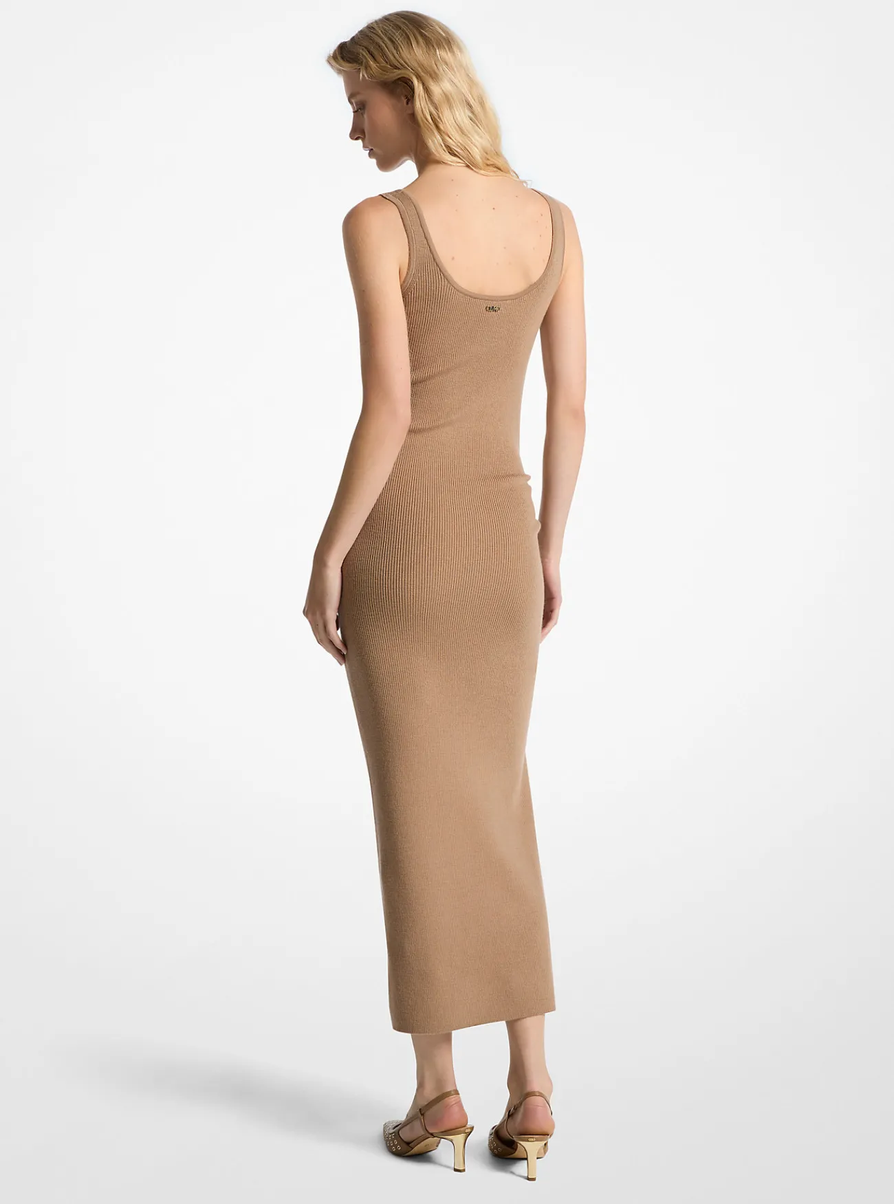 Michael Kors Tanktopjurk van stretchwolmix met ruches CAF&Eacute; New