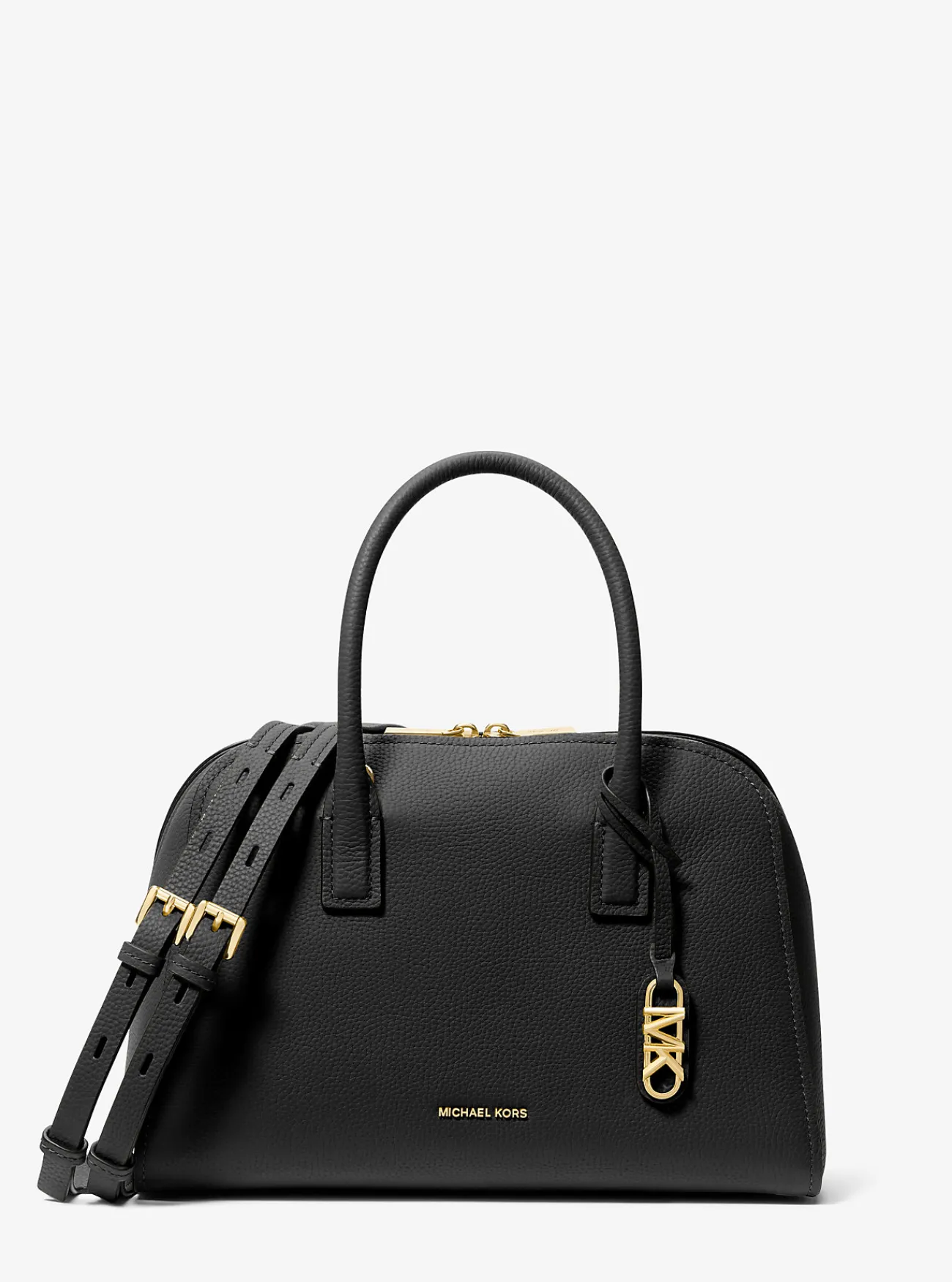 Michael Kors Tas Ashton van getrommeld leer, middelgroot ZWART Outlet
