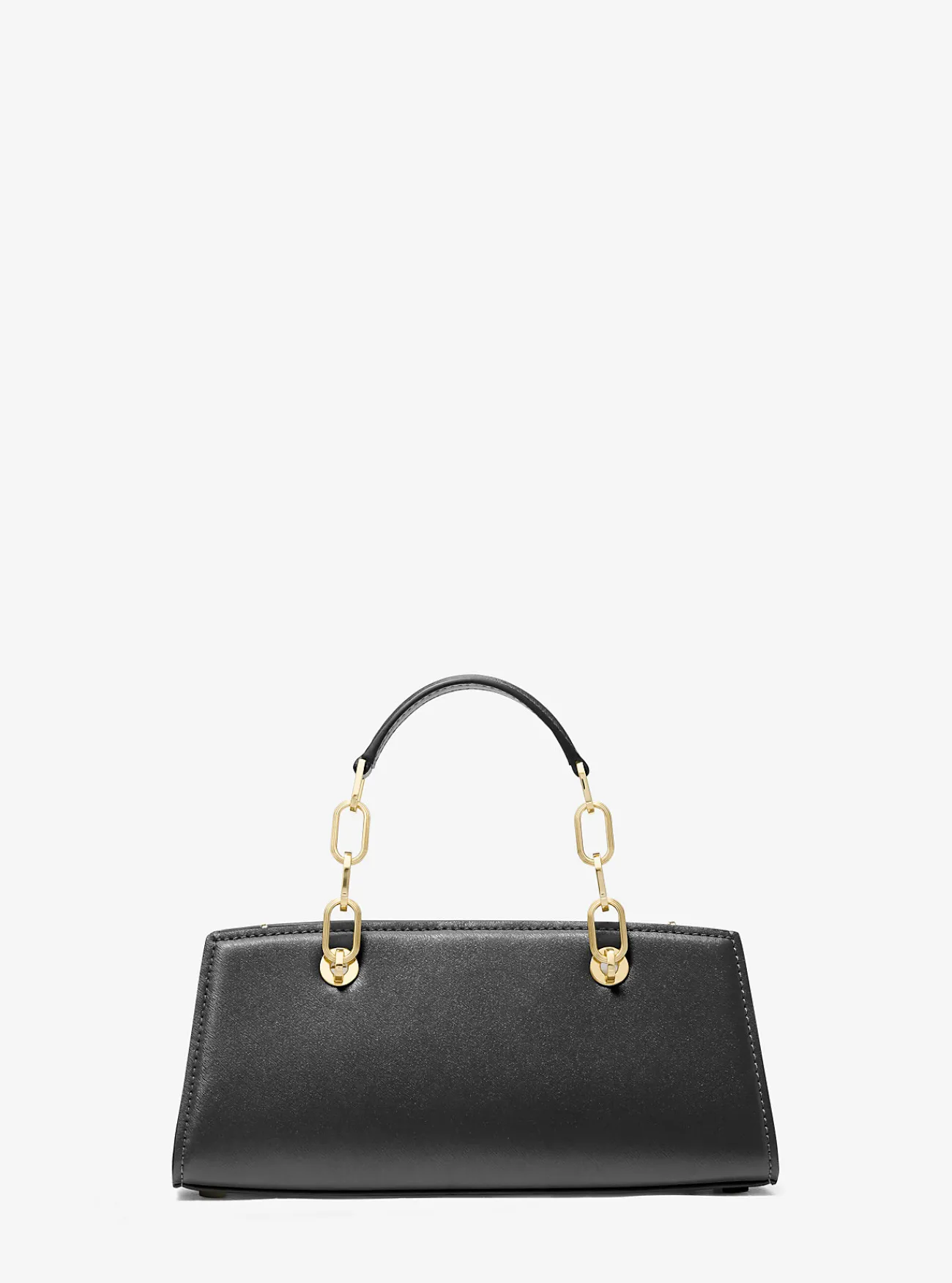 Michael Kors Tas Cynthia van leer, klein ZWART Discount