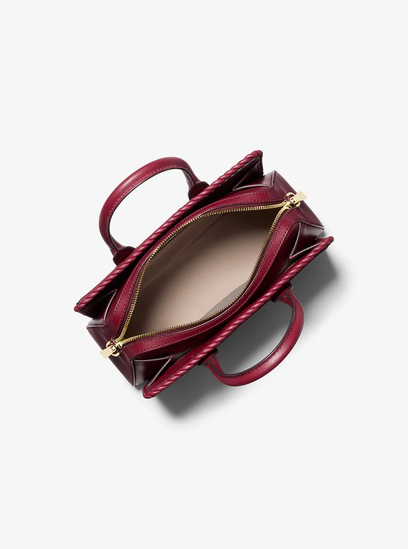 Michael Kors Tas Laila van leer, klein MOERBEI Outlet