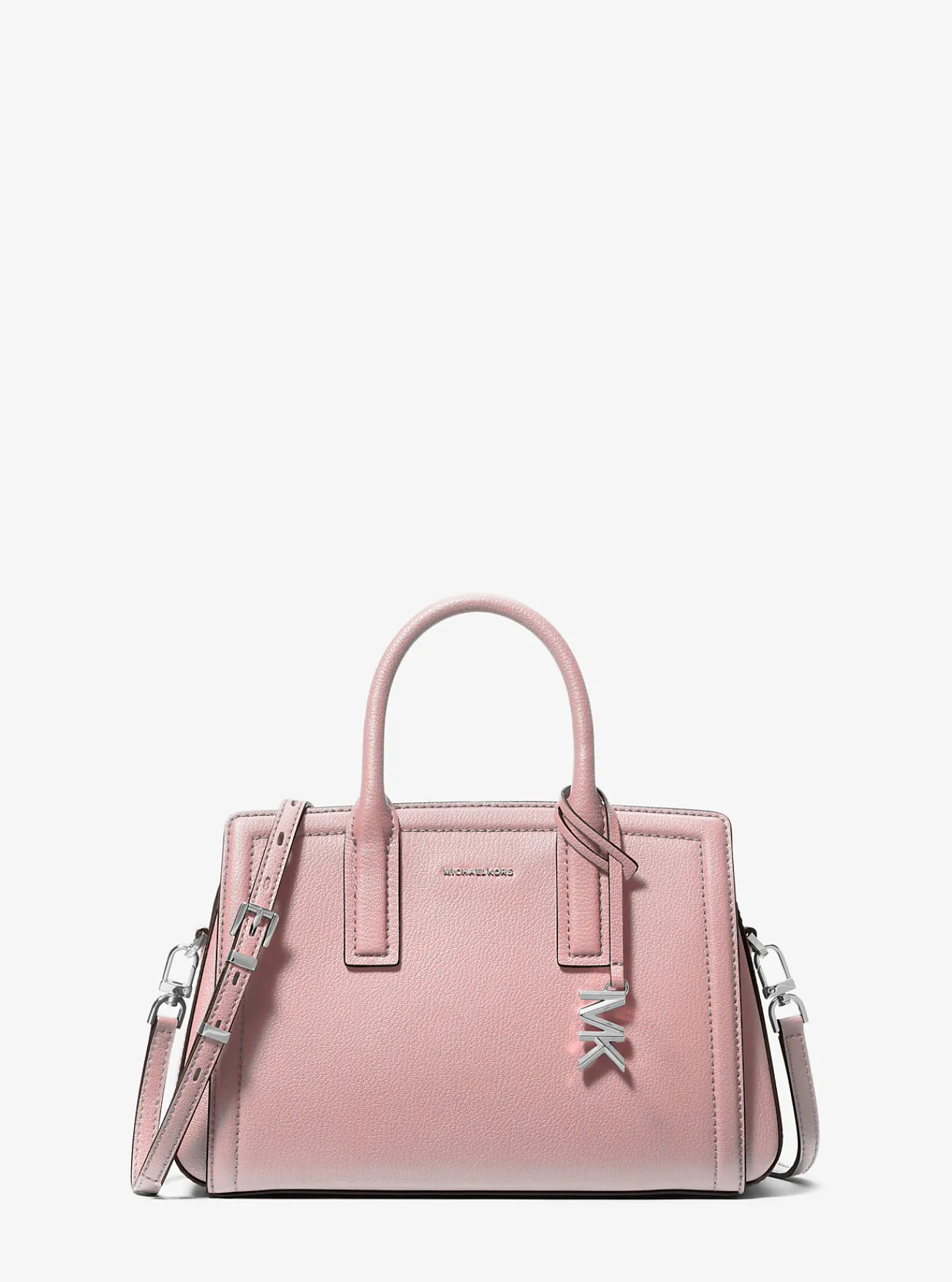 Michael Kors Tas Laila van leer, klein ZACHTROZE Discount