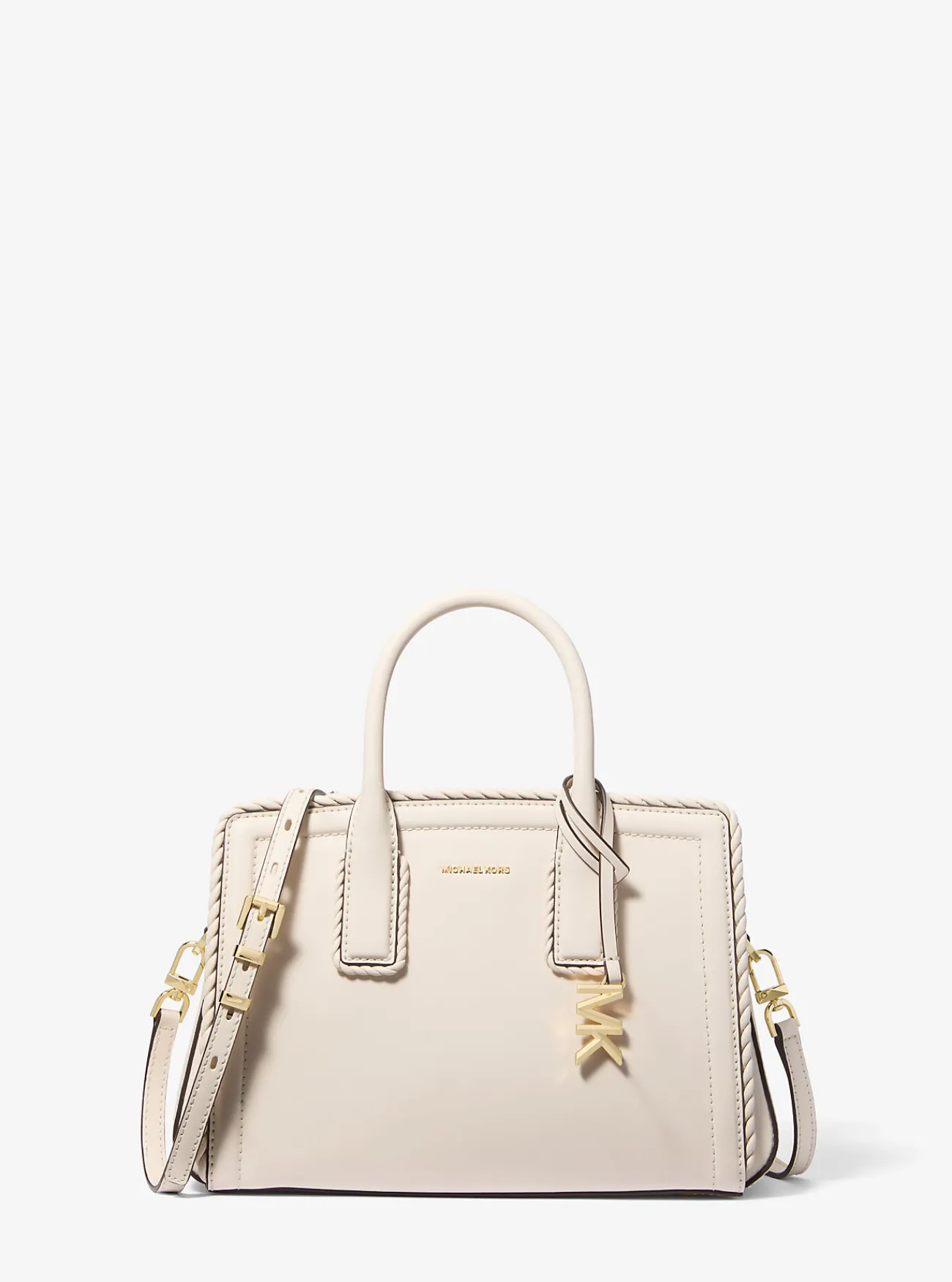 Michael Kors Tas Laila van leer, klein LICHTCR&Egrave;ME Clearance