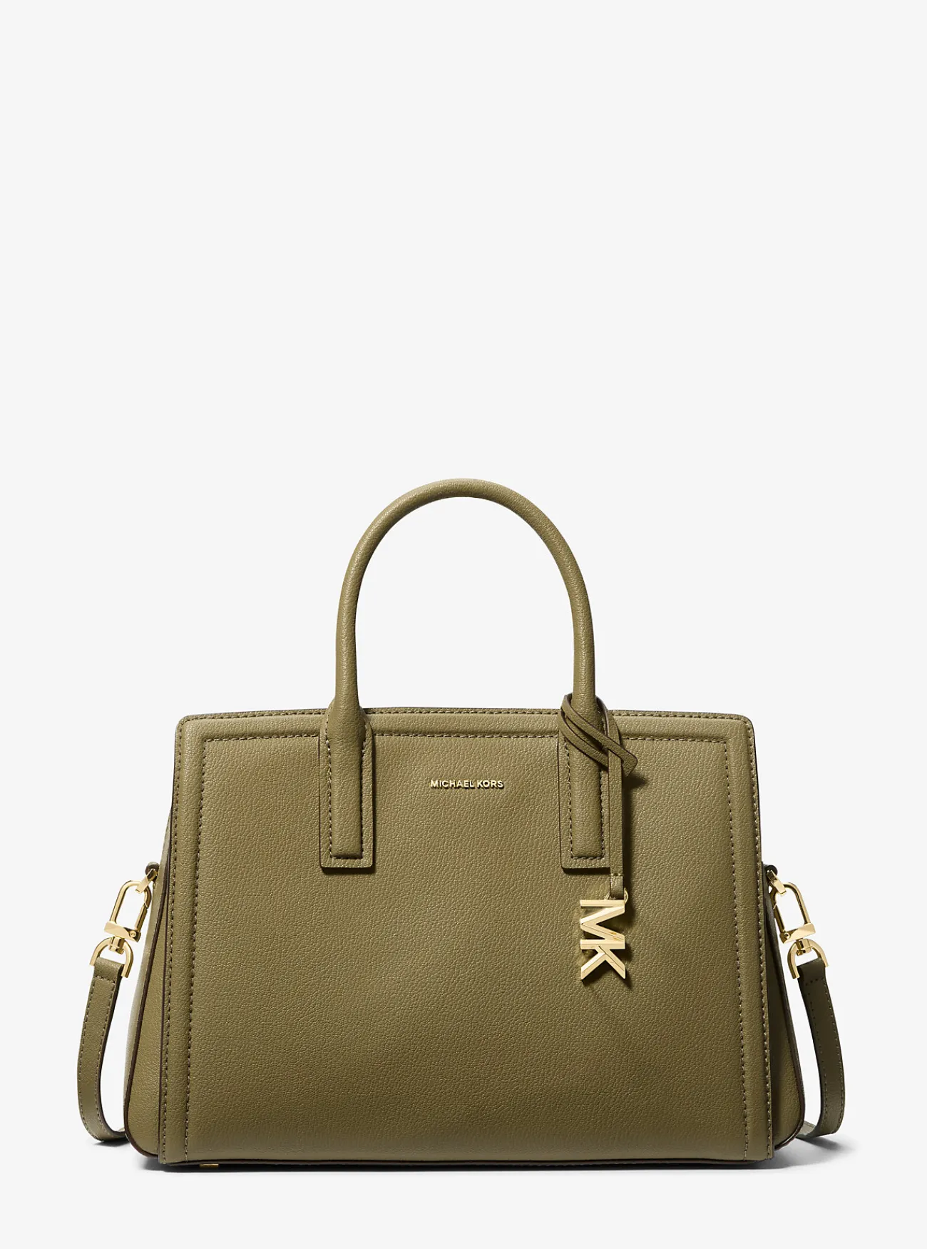 Michael Kors Tas Laila van leer, middelgroot SAFARIGROEN Outlet