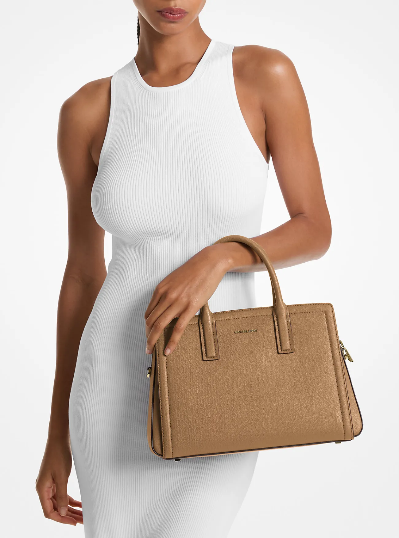 Michael Kors Tas Laila van leer, middelgroot KAF Online