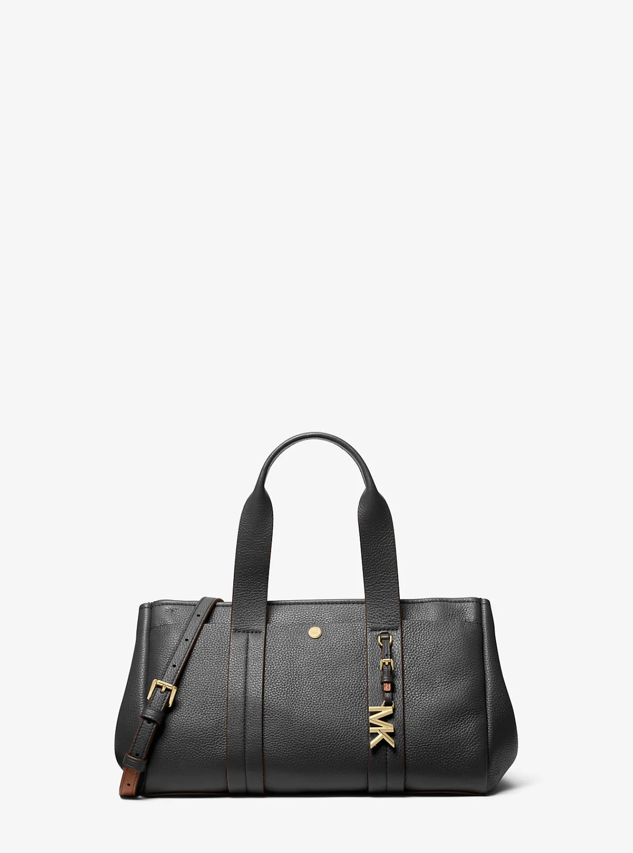 Michael Kors Tas Romee van getrommeld leer, klein ZWART New